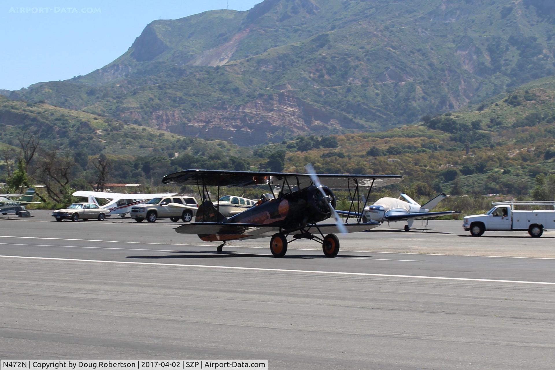 N472N, 1929 Travel Air D-4-D C/N 1362, 1929 Travel Air D-4-D, Lycoming R680E3B 260 Hp radial 9 cylinder, landing roll Rwy 22