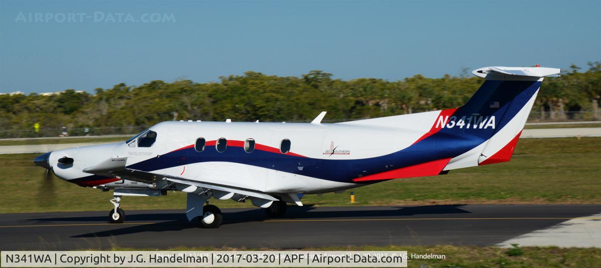 N341WA, 2012 Pilatus PC-12/47E C/N 1341, Taxiing at Naples FL.