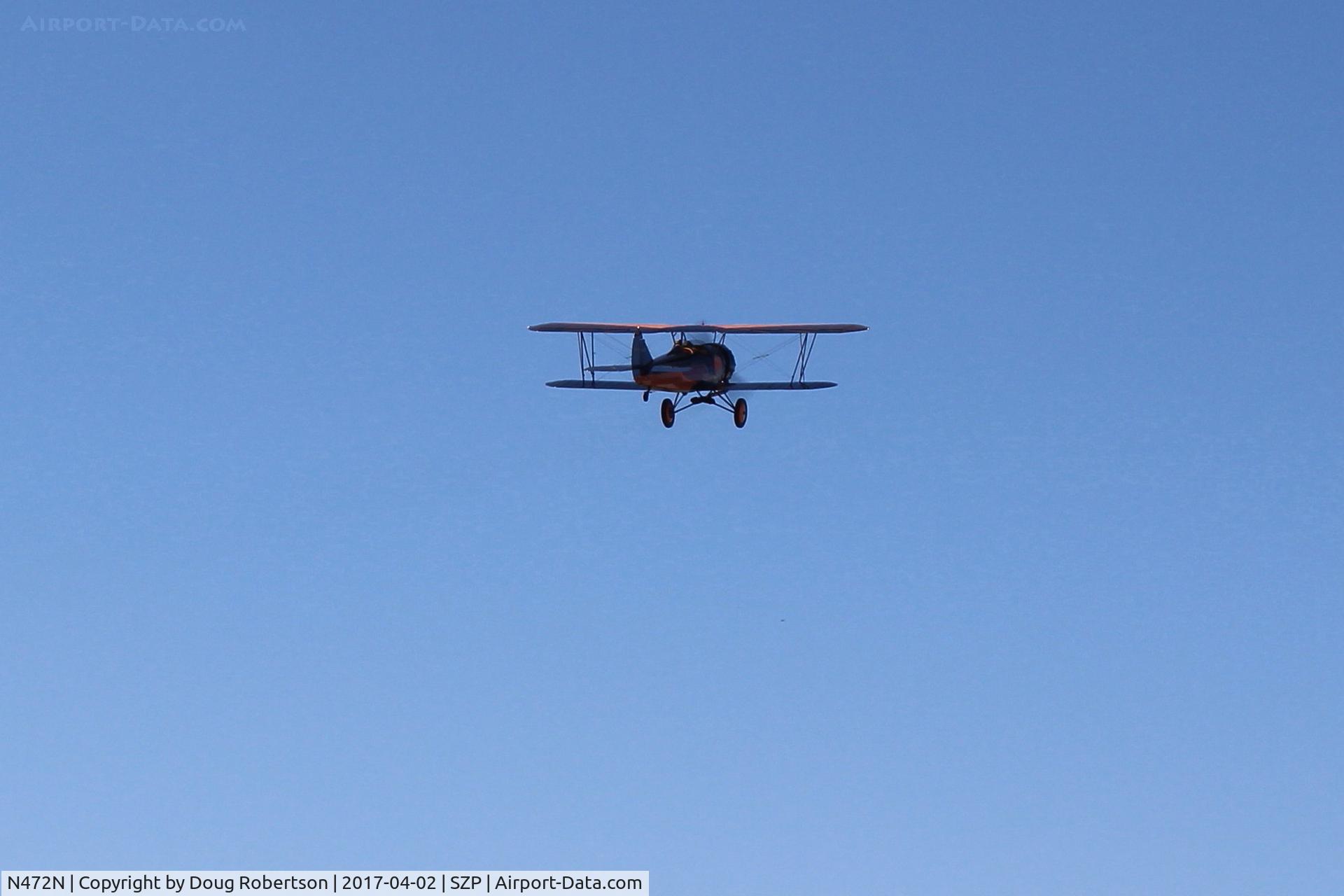 N472N, 1929 Travel Air D-4-D C/N 1362, 1929 Travel Air D-4-D, Lycoming R680E3B 260 Hp 9 cylinder radial, takeoff climb Rwy 22