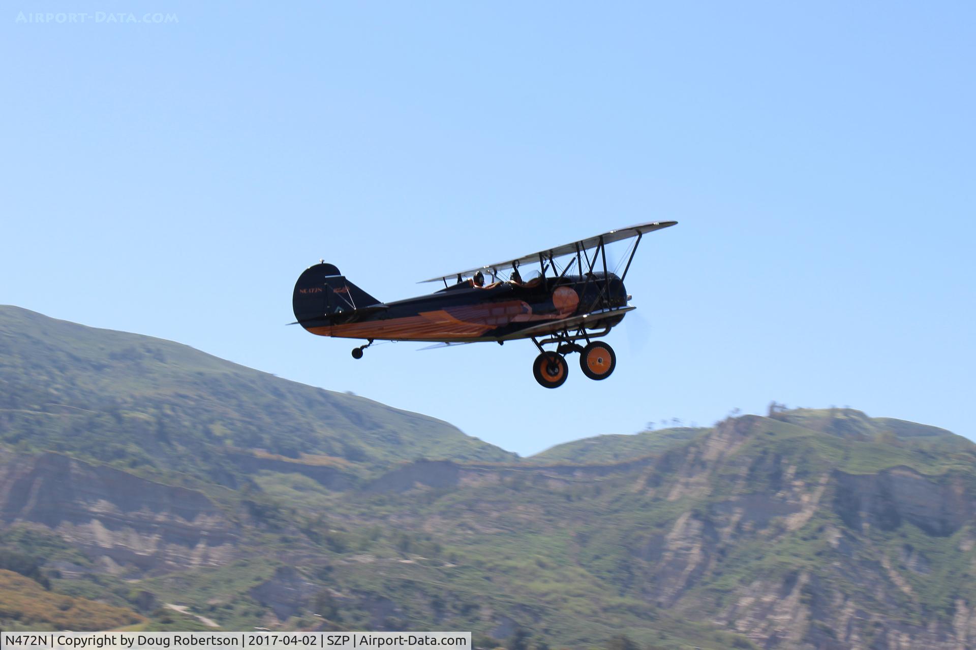 N472N, 1929 Travel Air D-4-D C/N 1362, 1929 Travel Air D-4-D, Lycoming R680E3B 260 Hp 9 cylinder radial, takeoff climb Rwy 22