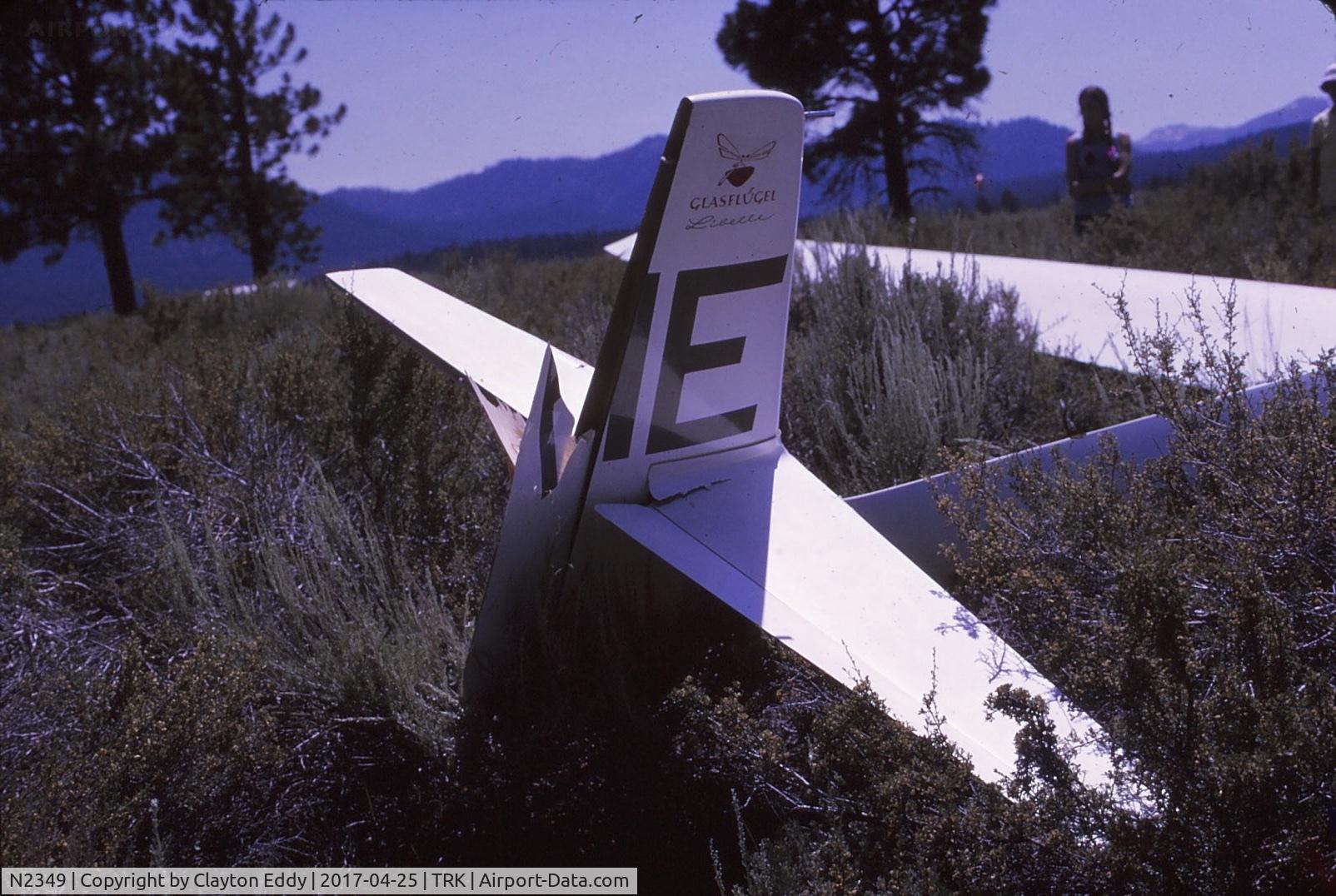 N2349, 1969 Glasflugel STANDARD LIBELLE C/N 58, Truckee Airport California crash. 1970.
