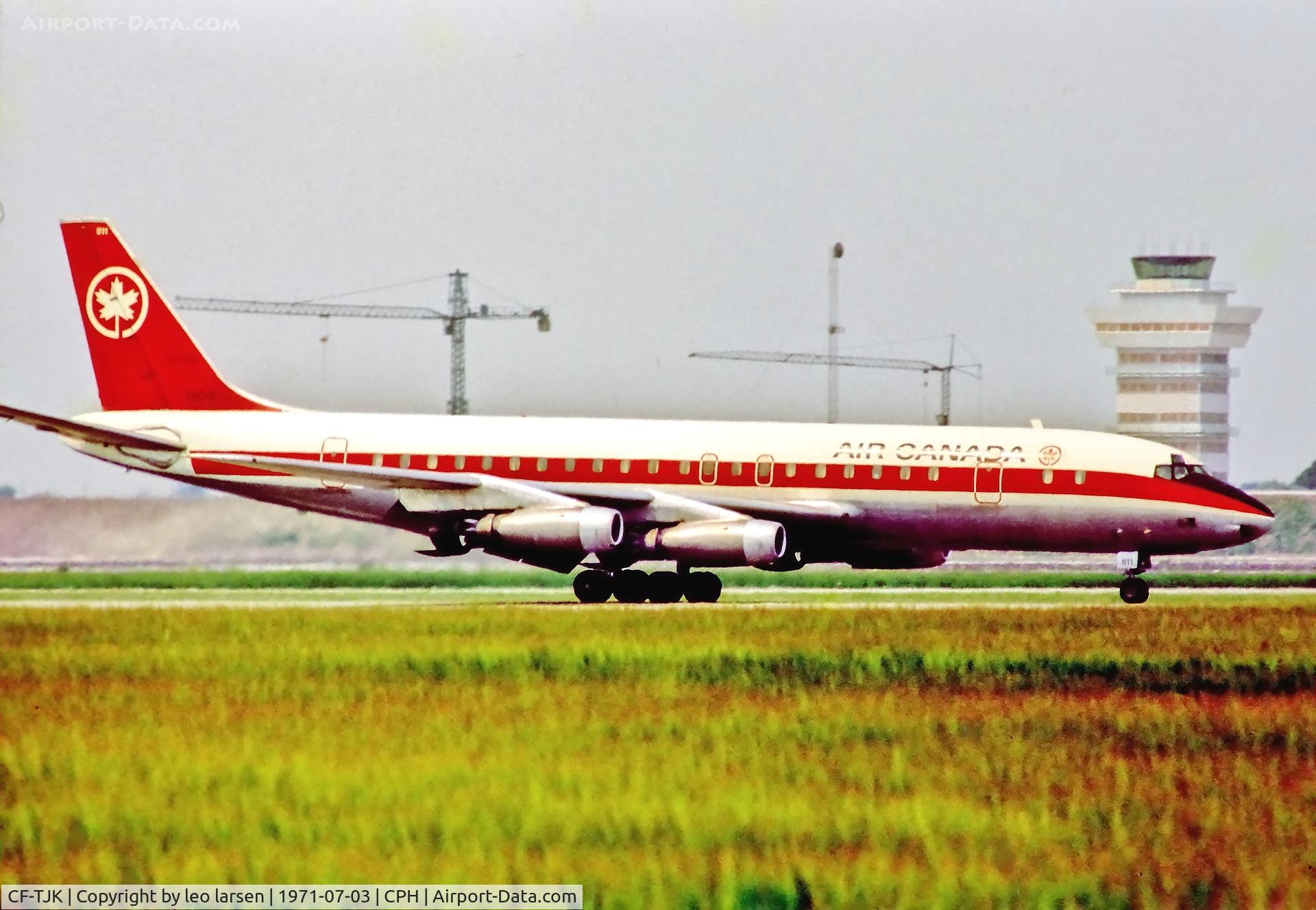 CF-TJK, 1961 Douglas DC-8-43 C/N 45638, Copenhagen 3.7.1971