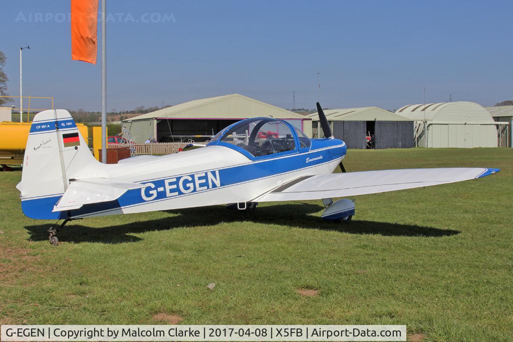 G-EGEN, 1961 Piel CP-301A Emeraude C/N AB.402, Piel CP-301A Emeraude, Fishburn Airfield. April 8th 2017.