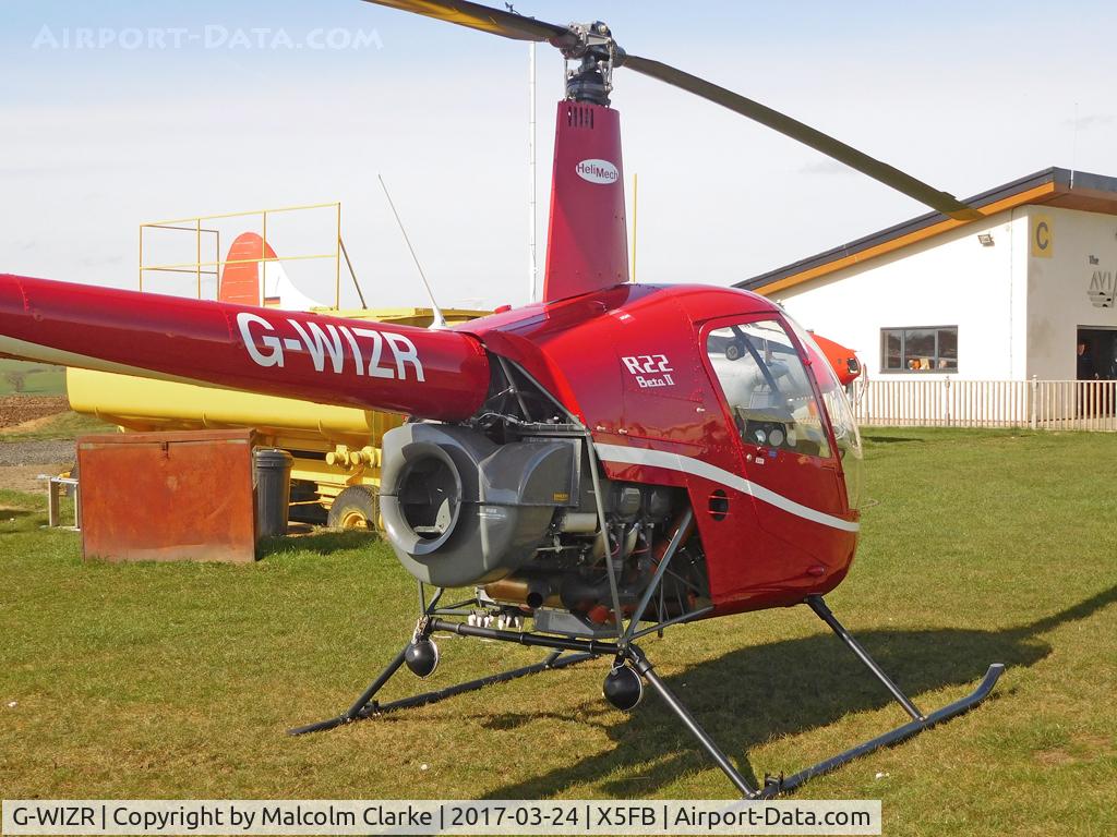 G-WIZR, 1998 Robinson R22 Beta II C/N 2799, Robinson R22 Beta II, Fishburn Airfield, UK. March 24th 2017.