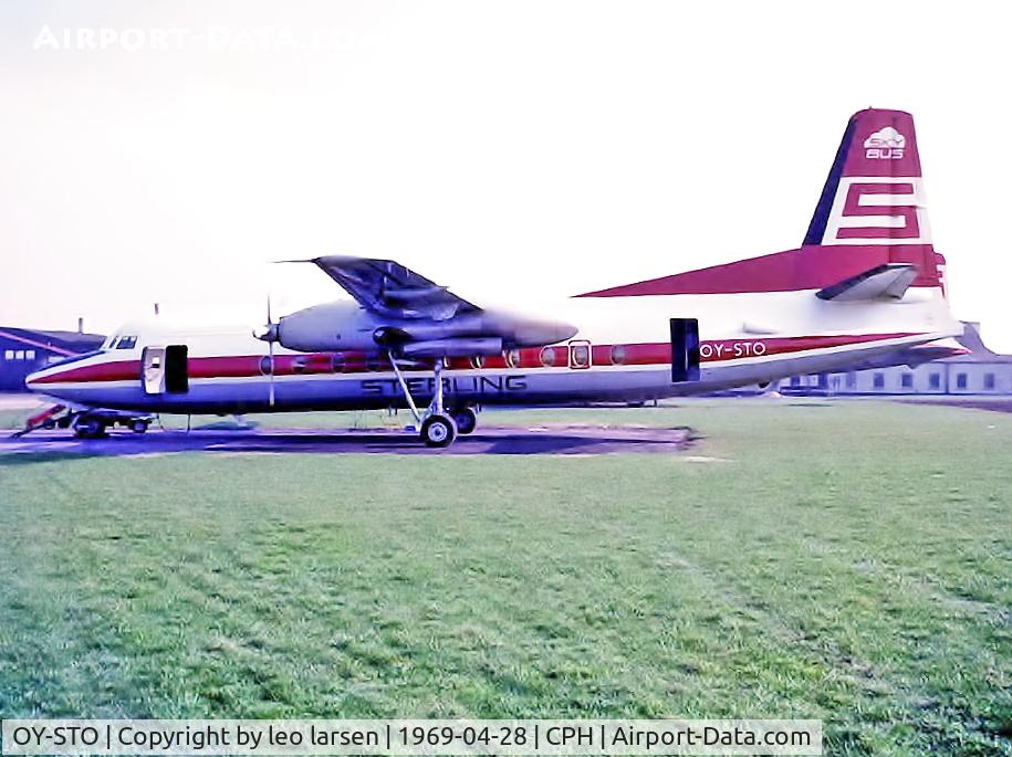 OY-STO, 1967 Fokker F-27-500 Friendship C/N 10341, Copenhagen 28.4.1969