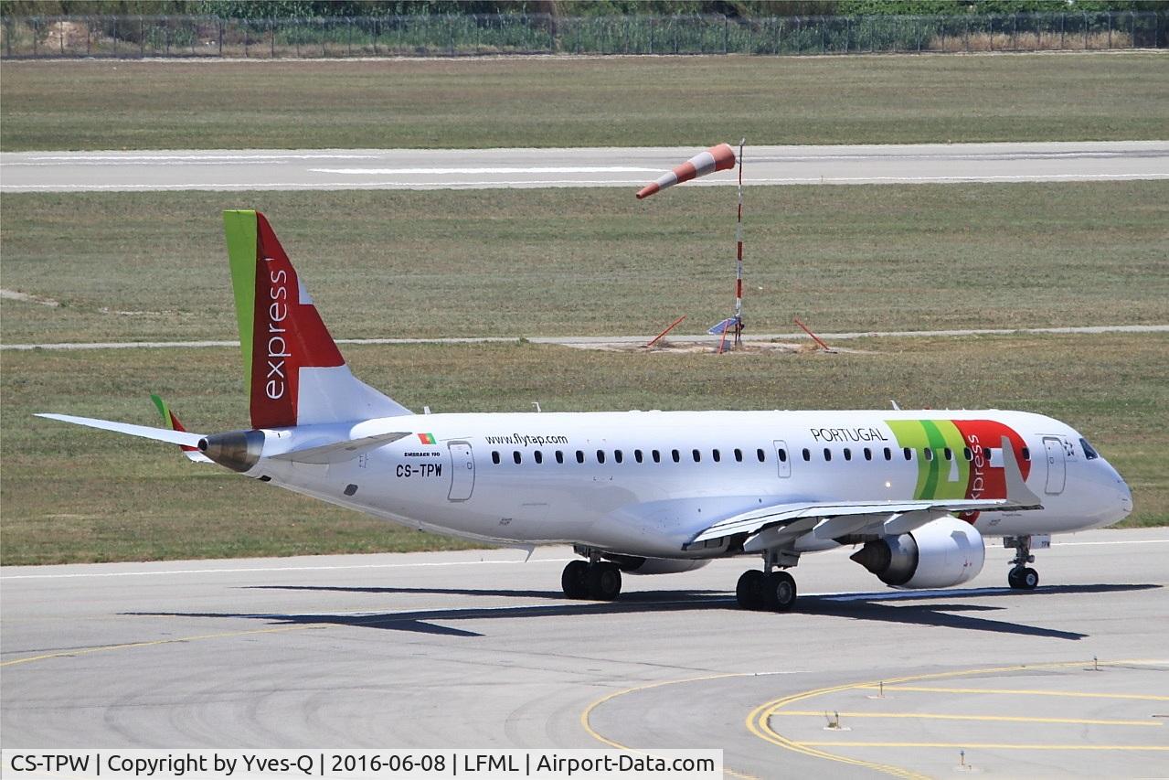 CS-TPW, 2012 Embraer 190LR (ERJ-190-100LR) C/N 19000550, Embraer ERJ-190LR, Ready to take off rwy 31R, Marseille-Provence Airport (LFML-MRS)