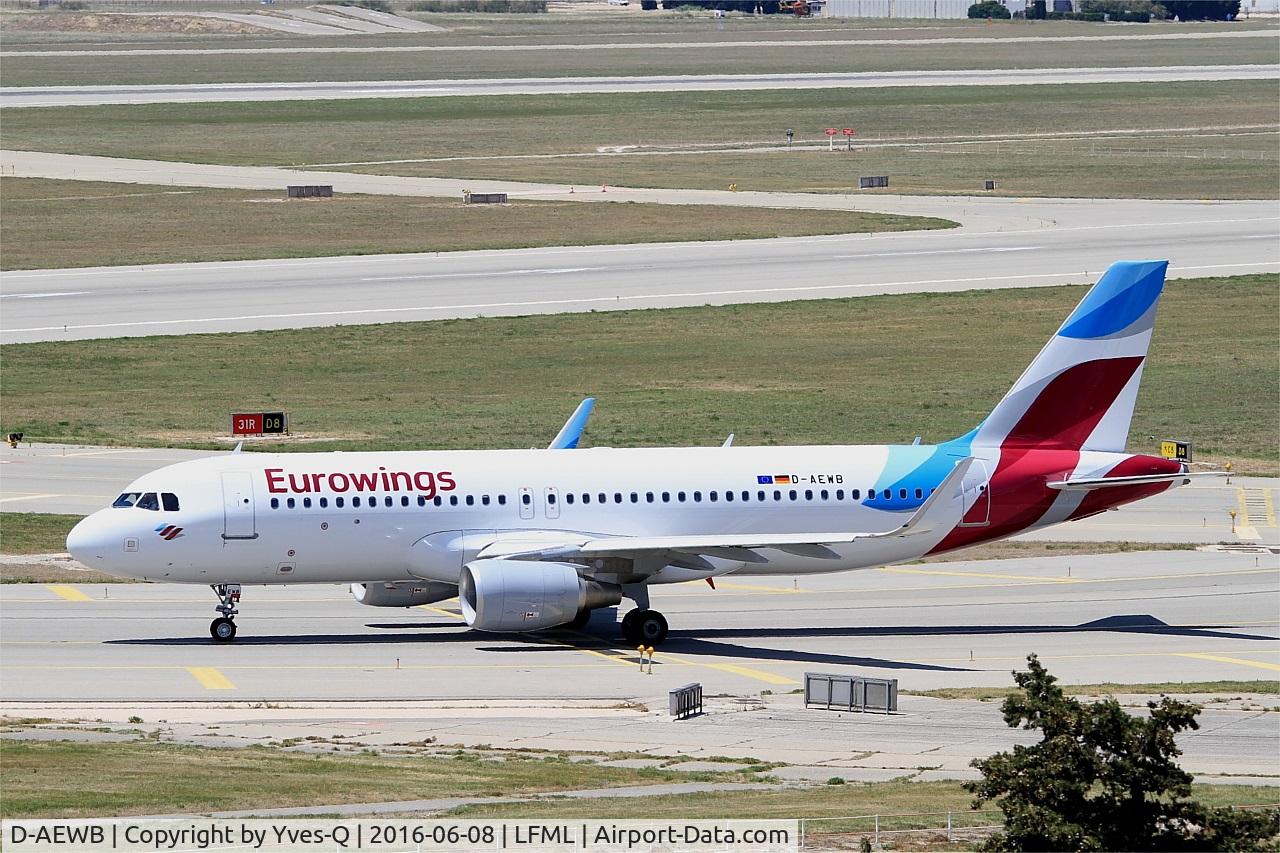 D-AEWB, 2016 Airbus A320-214 C/N 6992, Airbus A320-214, Holding point rwy 31R, Marseille-Provence Airport (LFML-MRS)
