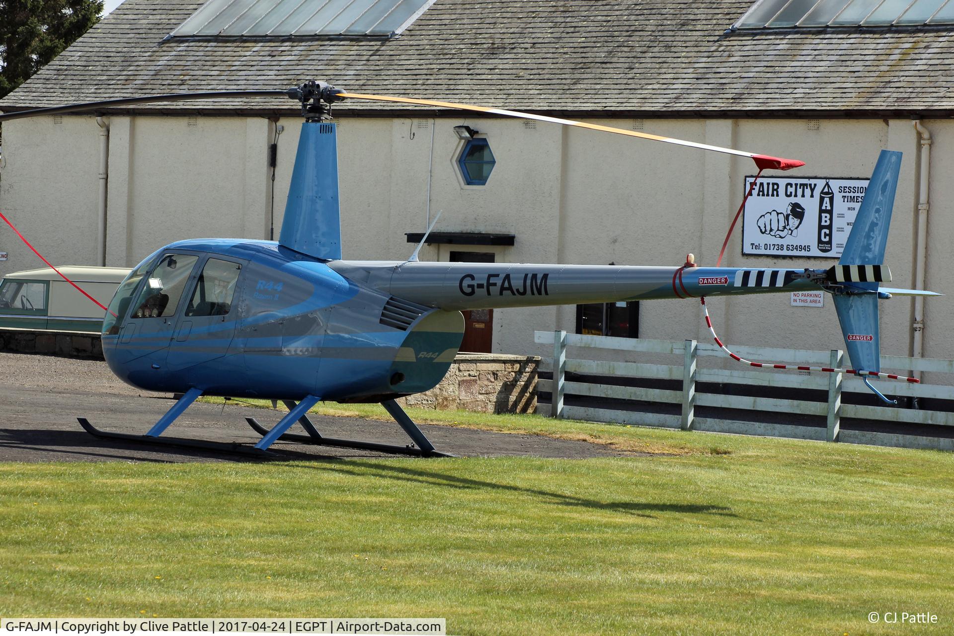 G-FAJM, 2008 Robinson R44  Raven II C/N 12394, At rest at Perth