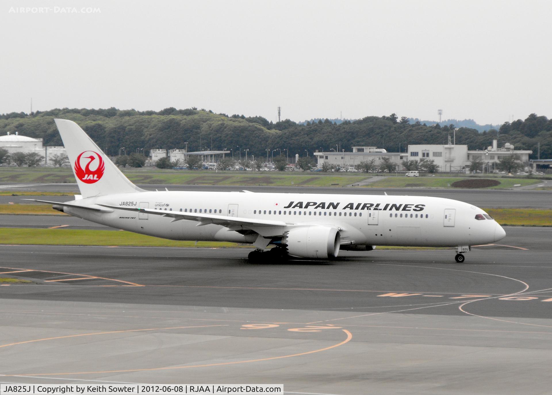 JA825J, 2012 Boeing 787-8 Dreamliner C/N 34835, Taxying for departure
