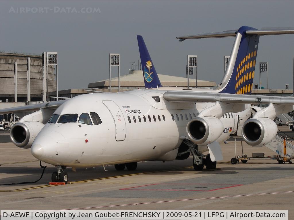 D-AEWF, 1991 British Aerospace BAe.146-200 C/N E2184, Eurowings at CDG T1
