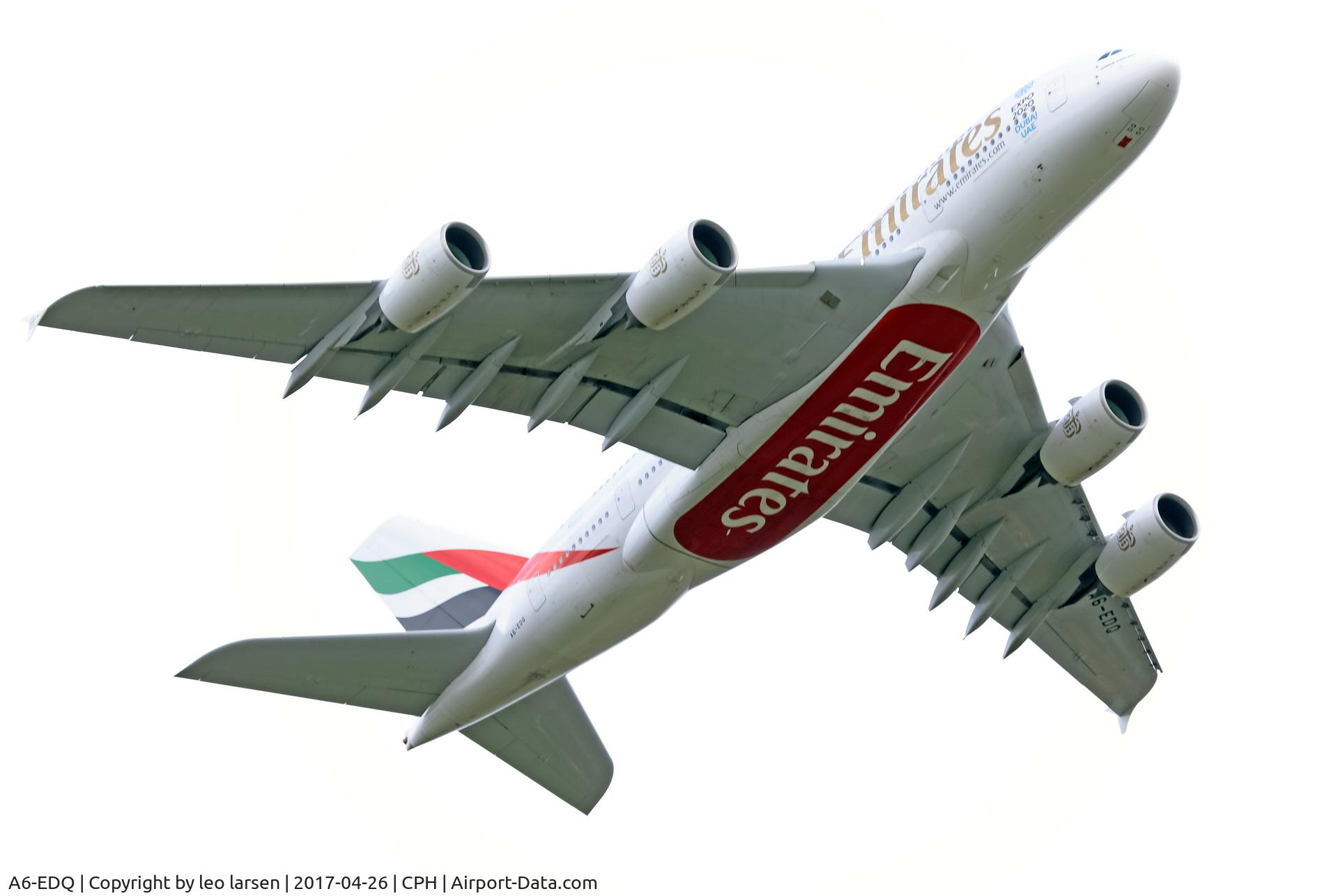 A6-EDQ, 2011 Airbus A380-861 C/N 080, Copenhagen 26.4.2017
