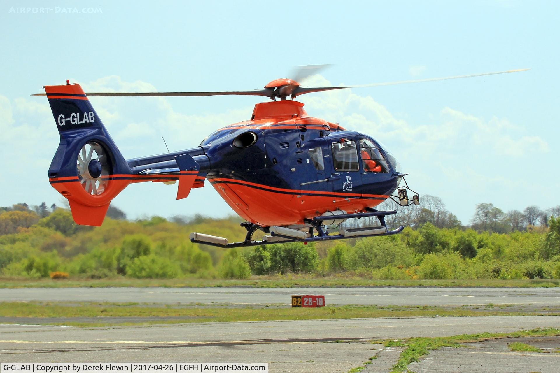 G-GLAB, 2008 Eurocopter EC-135T-2+ C/N 0712, EC-135T-2+, PDG Helicopters Dalcross Heliport Highlands Based, previously D-HTSF, G-CFFR, EI-ILS, seen lifting prior to departing to the East.