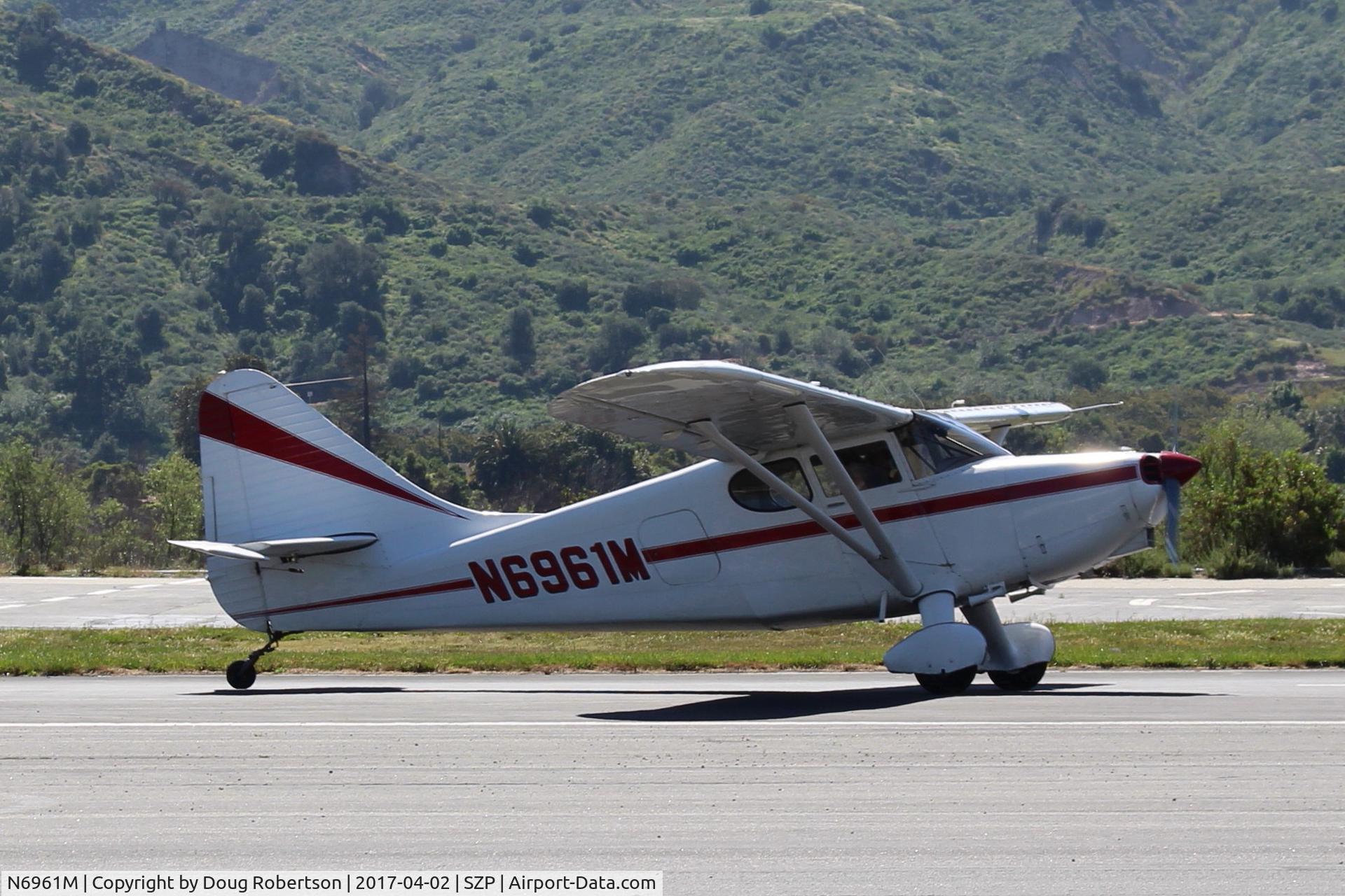 N6961M, 1949 Stinson 108-3 Voyager C/N 108-4961, 1949 Stinson 108-3 STATION WAGON, Franklin 6A165 165 Hp, taxi off the active