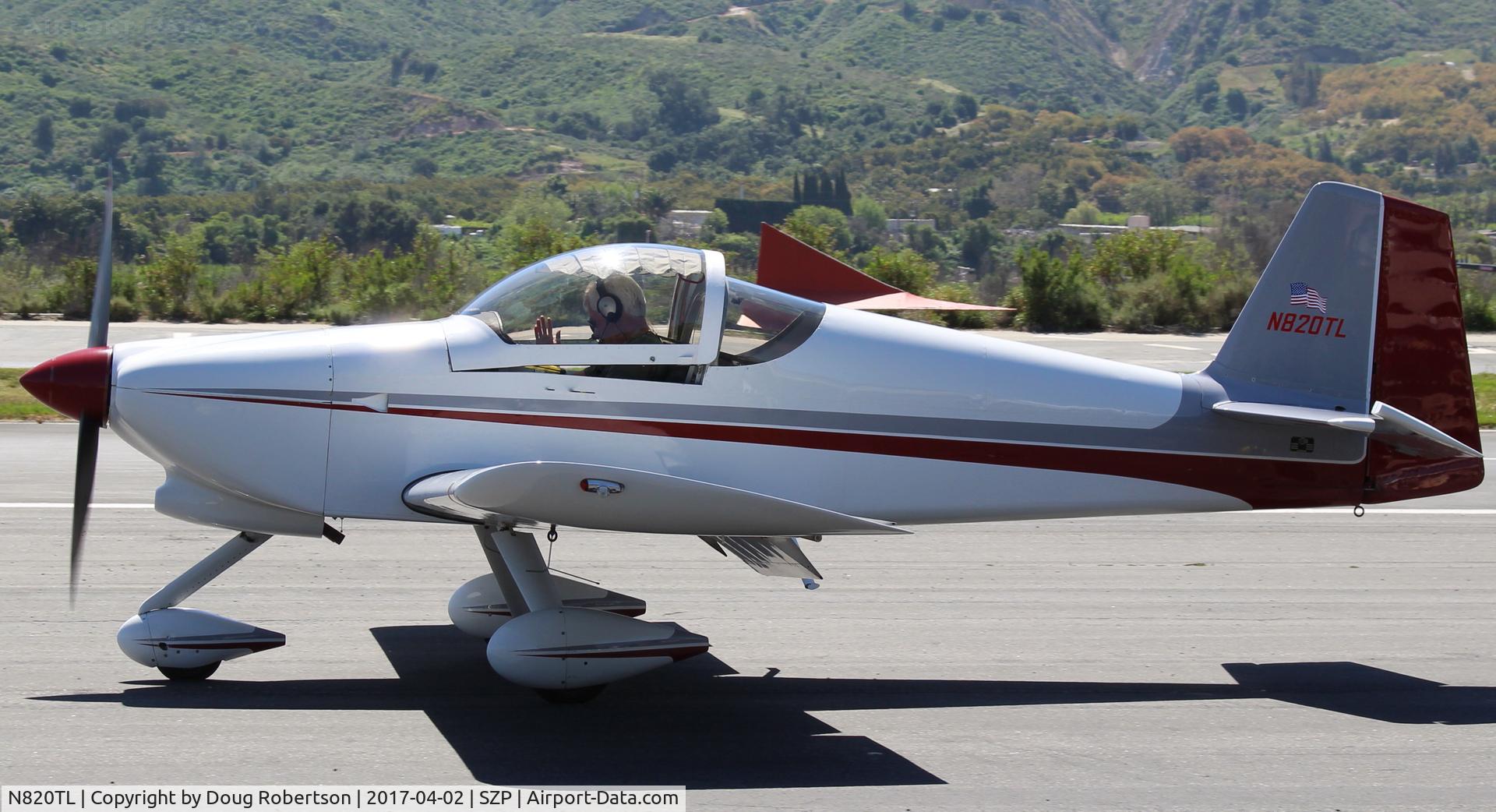 N820TL, 2003 Vans RV-6A C/N 60312, 2003 Ragle VAN's RV-6A, Lycoming O&VO-360 180 Hp, taxi back