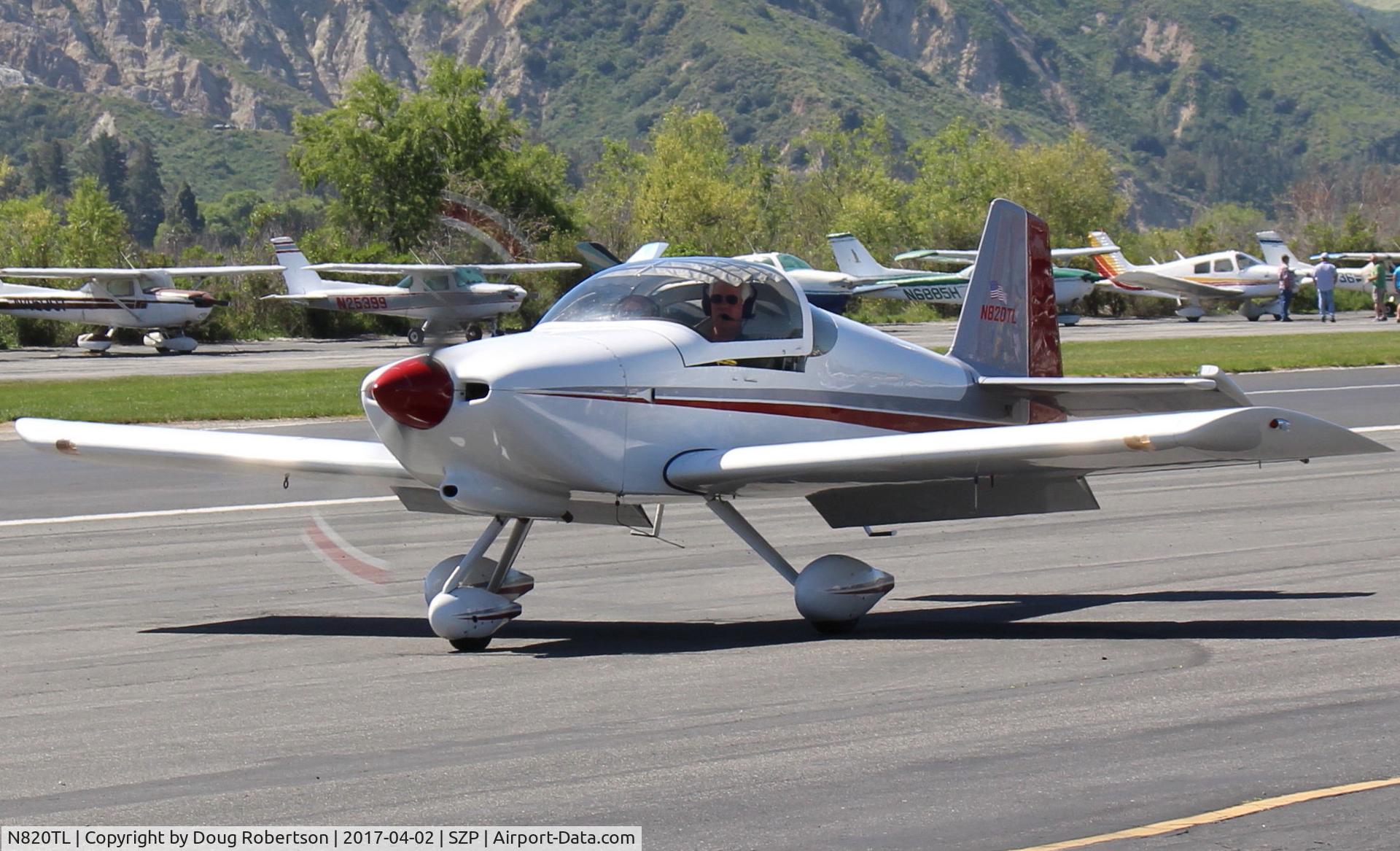 N820TL, 2003 Vans RV-6A C/N 60312, 2003 Ragle VAN's RV-6A, Lycoming O&VO-360 180 Hp, taxi back