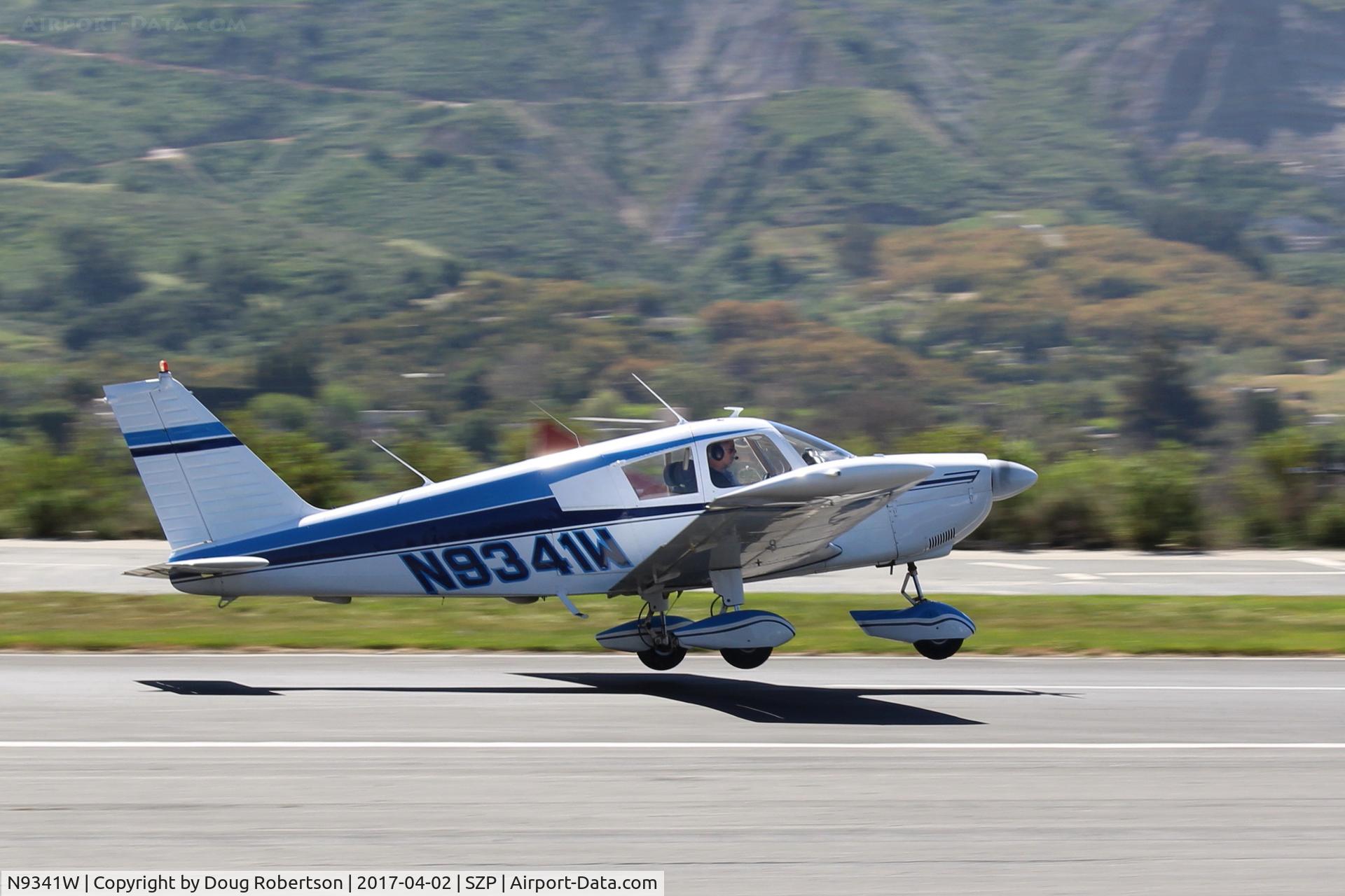 N9341W, 1968 Piper PA-28-235 C/N 28-11027, 1968 Piper PA-28-235 Cherokee 235, Lycoming O-540-B4B5 235 Hp, landing Rwy 22