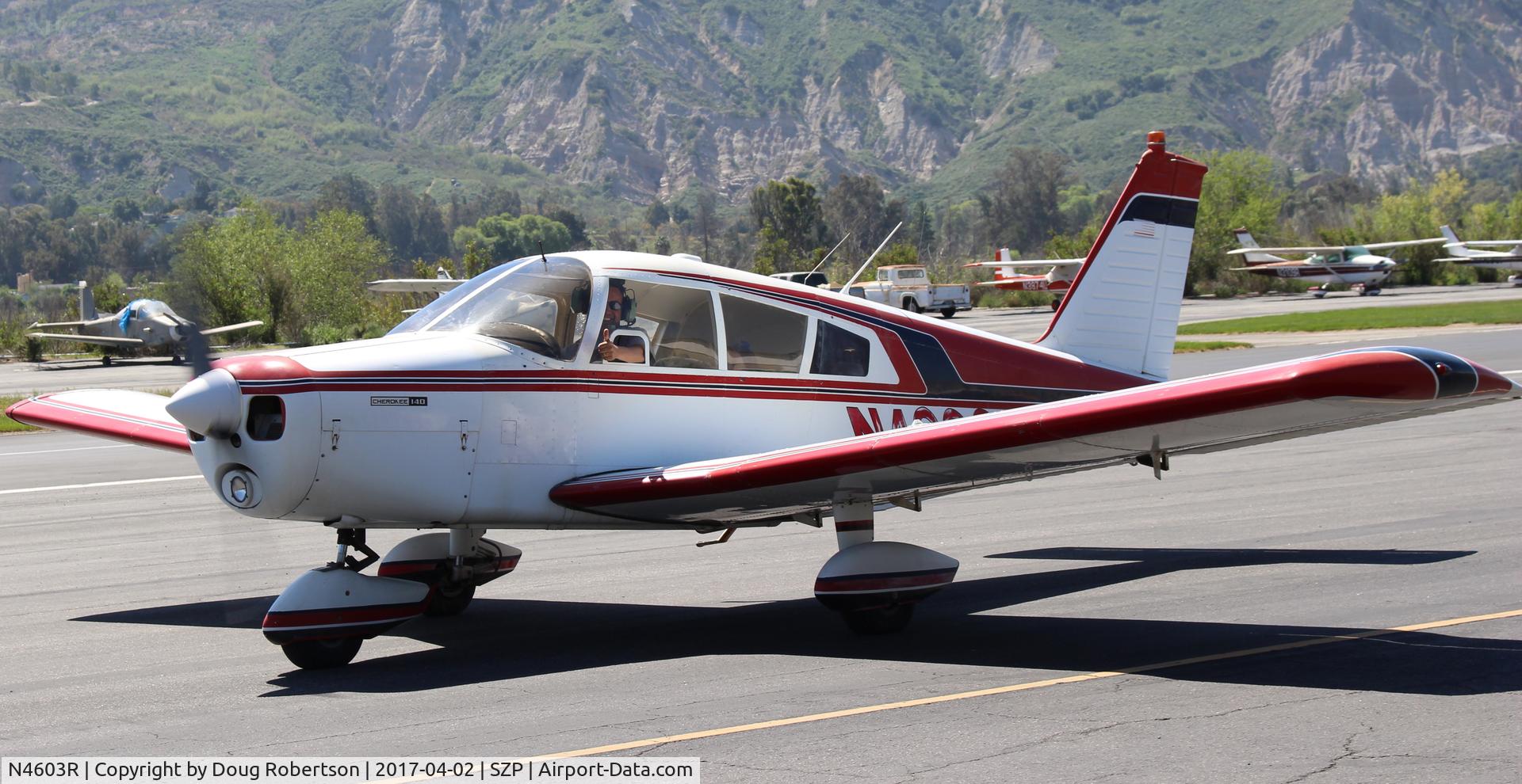 N4603R, 1965 Piper PA-28-140 Cherokee C/N 28-21351, 1965 Piper PA-28-140 CHEROKEE, Lycoming O-320-E2A 150 Hp, taxi