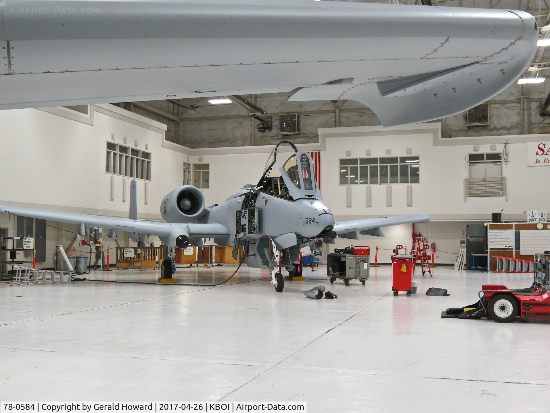 78-0584, 1978 Fairchild Republic A-10C Thunderbolt II C/N A10-0204, Undergoing maintenance.  190th Fighter Sq., Idaho ANG.