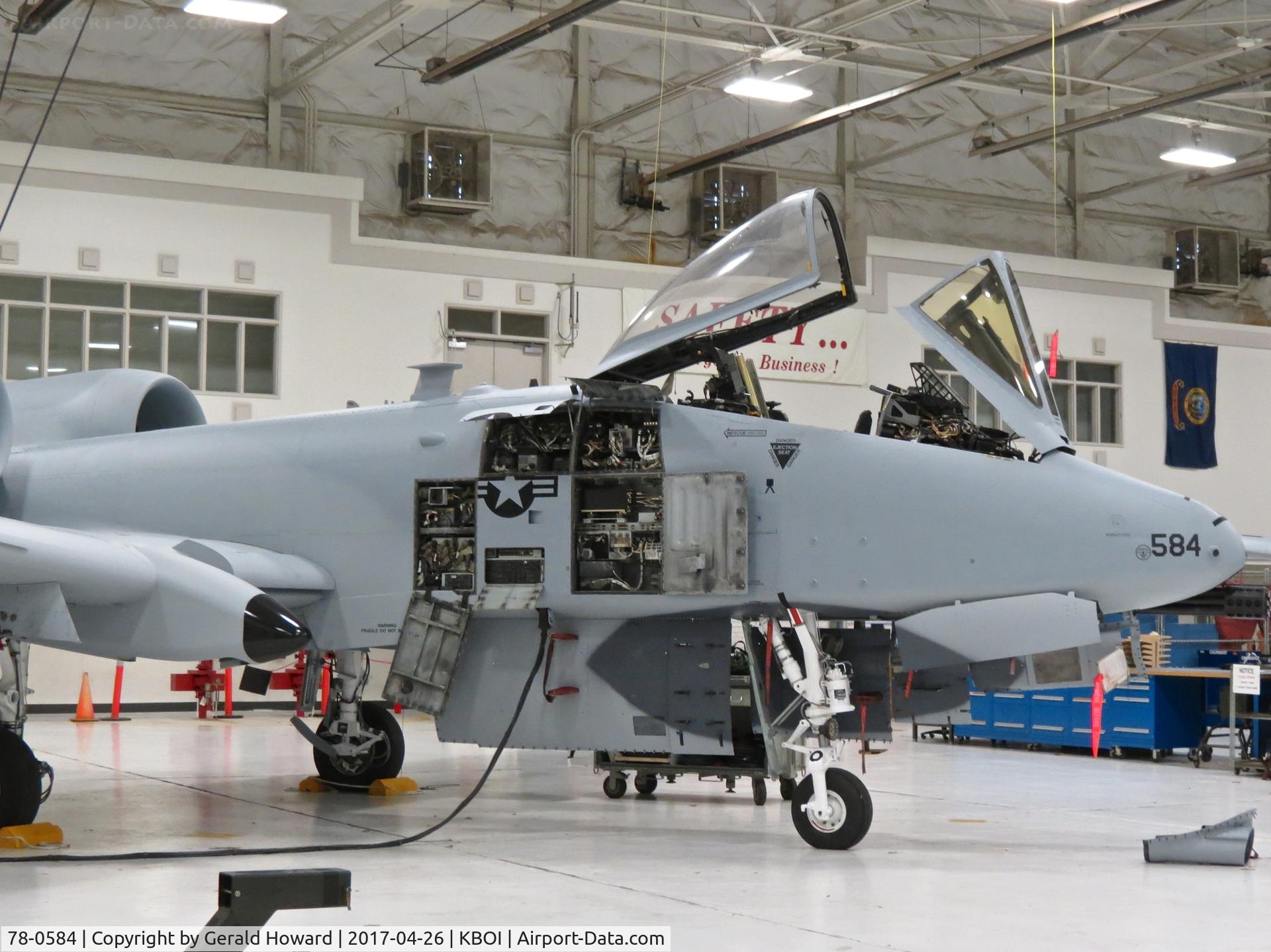 78-0584, 1978 Fairchild Republic A-10C Thunderbolt II C/N A10-0204, Undergoing maintenance.  190th Fighter Sq., Idaho ANG.
