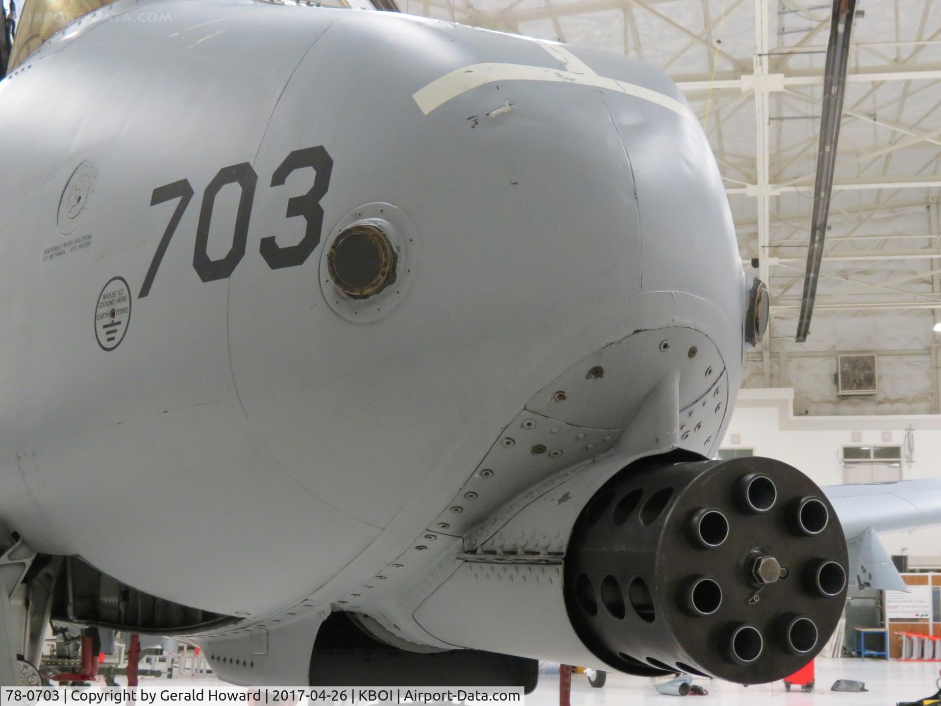 78-0703, 1978 Fairchild Republic A-10C Thunderbolt II C/N A10-0323, The business end. 190th Fighter Sq., Idaho ANG.