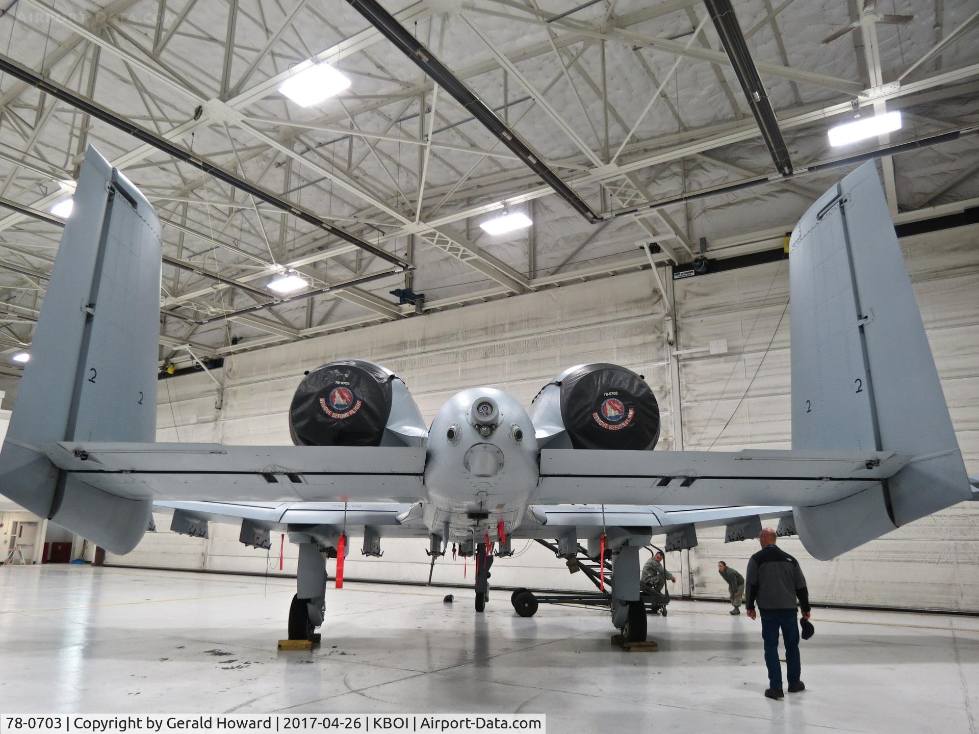 78-0703, 1978 Fairchild Republic A-10C Thunderbolt II C/N A10-0323, The back end.  190th Fighter Sq., Idaho ANG.