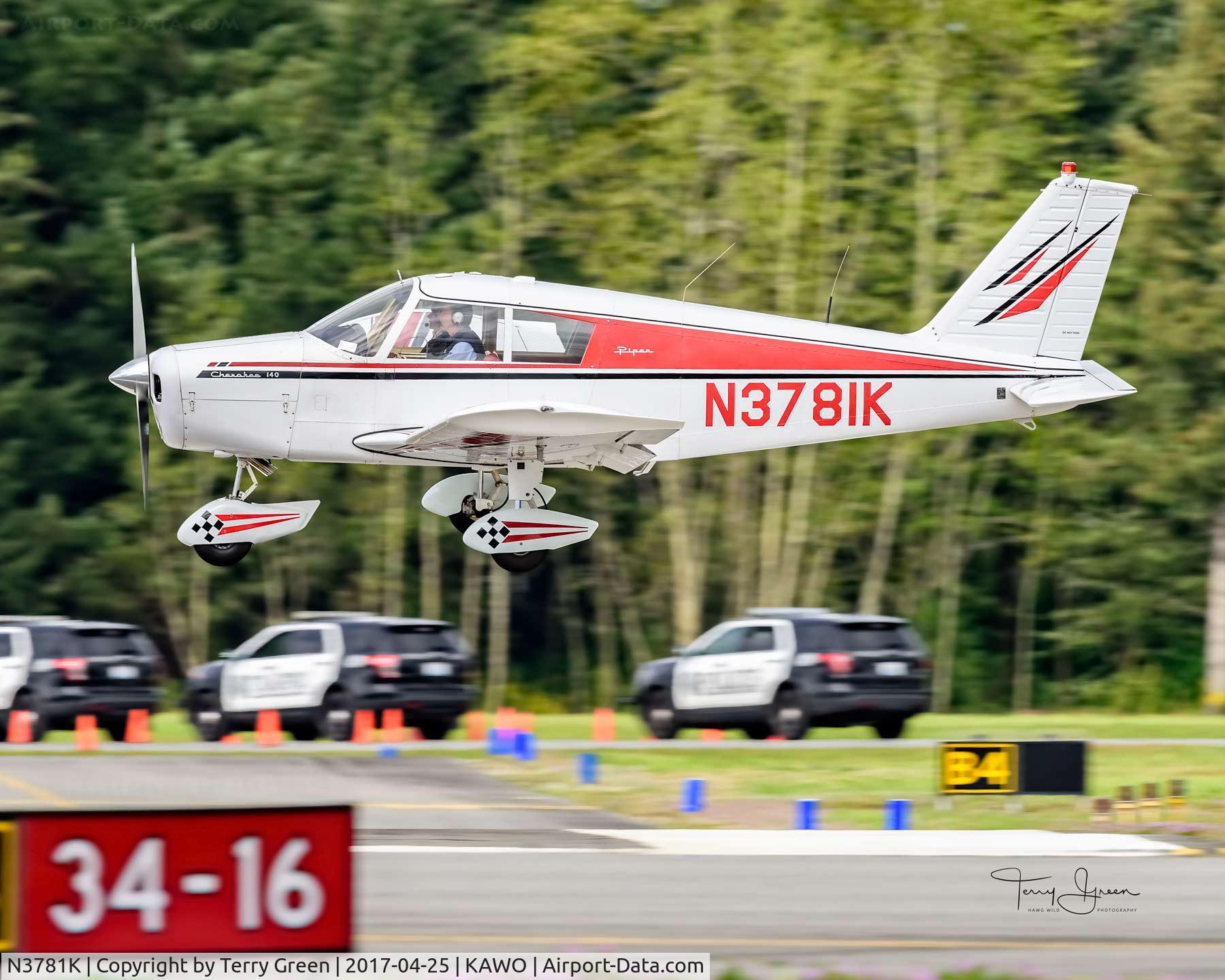 N3781K, 1967 Piper PA-28-140 C/N 28-23728, KAWO