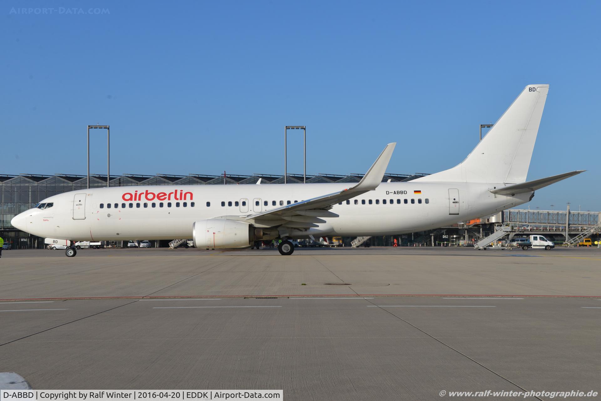 D-ABBD, 2001 Boeing 737-86J C/N 30880, Boeing 737-86J(W) - AB BER Air Berlin op. by TUIfly - 30880 - D-ABBD - 20.04.2016 - CGN