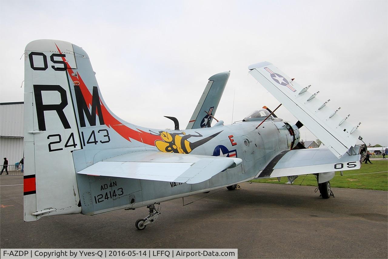 F-AZDP, Douglas AD-4N Skyraider C/N 7449, Douglas AD-4NA Skyraider, Static display, La Ferté-Alais (LFFQ) Air show 2016