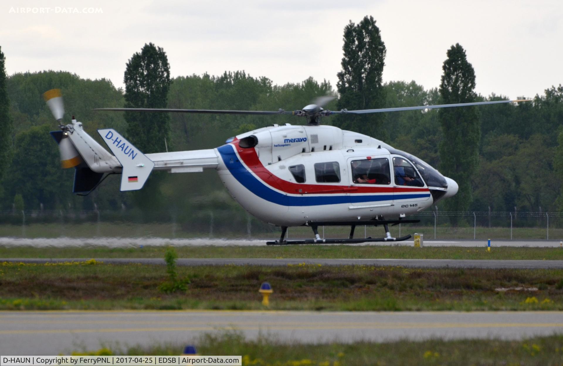 D-HAUN, Eurocopter-Kawasaki EC-145 (BK-117C-2) C/N 9088, Meravo EC145 during flight test in FKB
