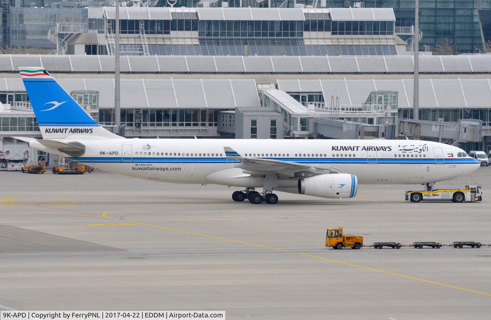 9K-APD, 2015 Airbus A330-243 C/N 1678, Kuwait A332 pushed back.