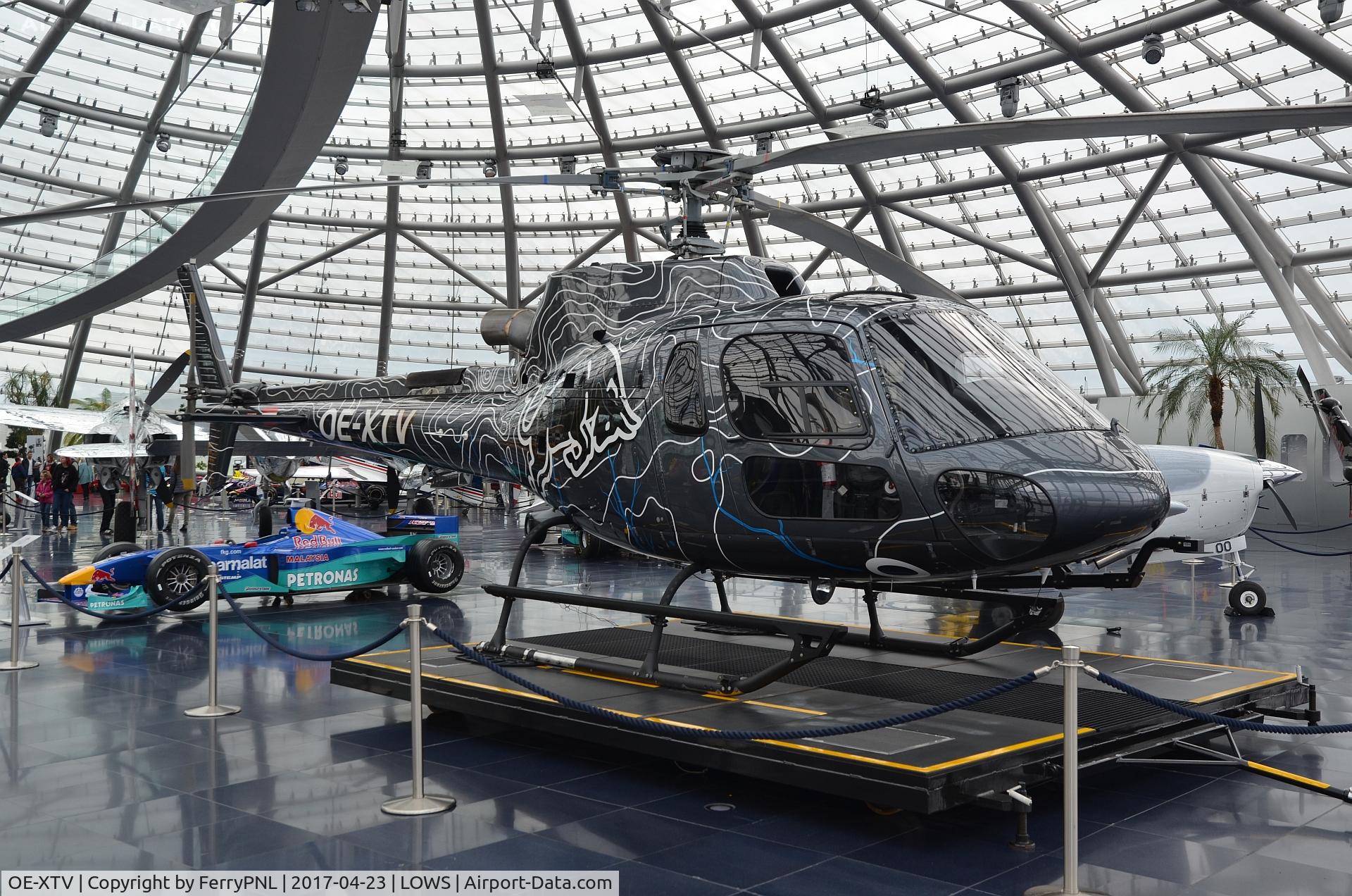 OE-XTV, 2009 Eurocopter AS-350B-3+ Ecureuil Ecureuil C/N 4745, Red Bull AS350 in its beautiful Hangar 7.