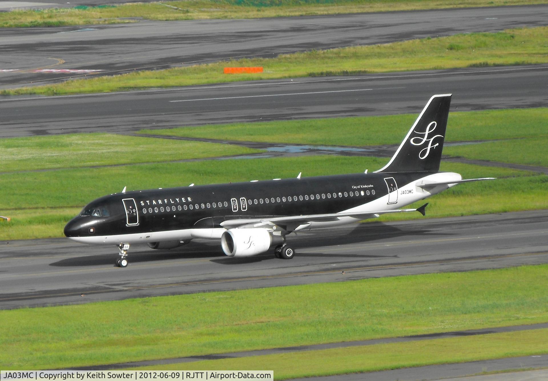 JA03MC, 2006 Airbus A320-214 C/N 2695, Taxying for departure