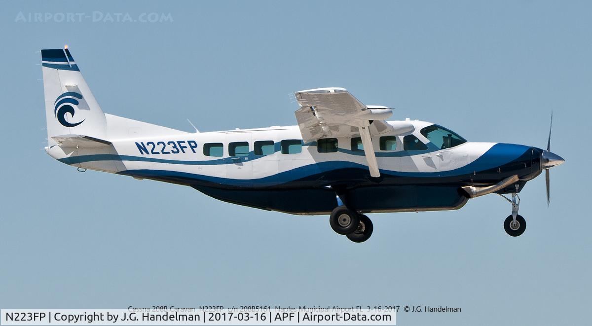 N223FP, Cessna 208B  Caravan C/N 208B5161, Near touch down.