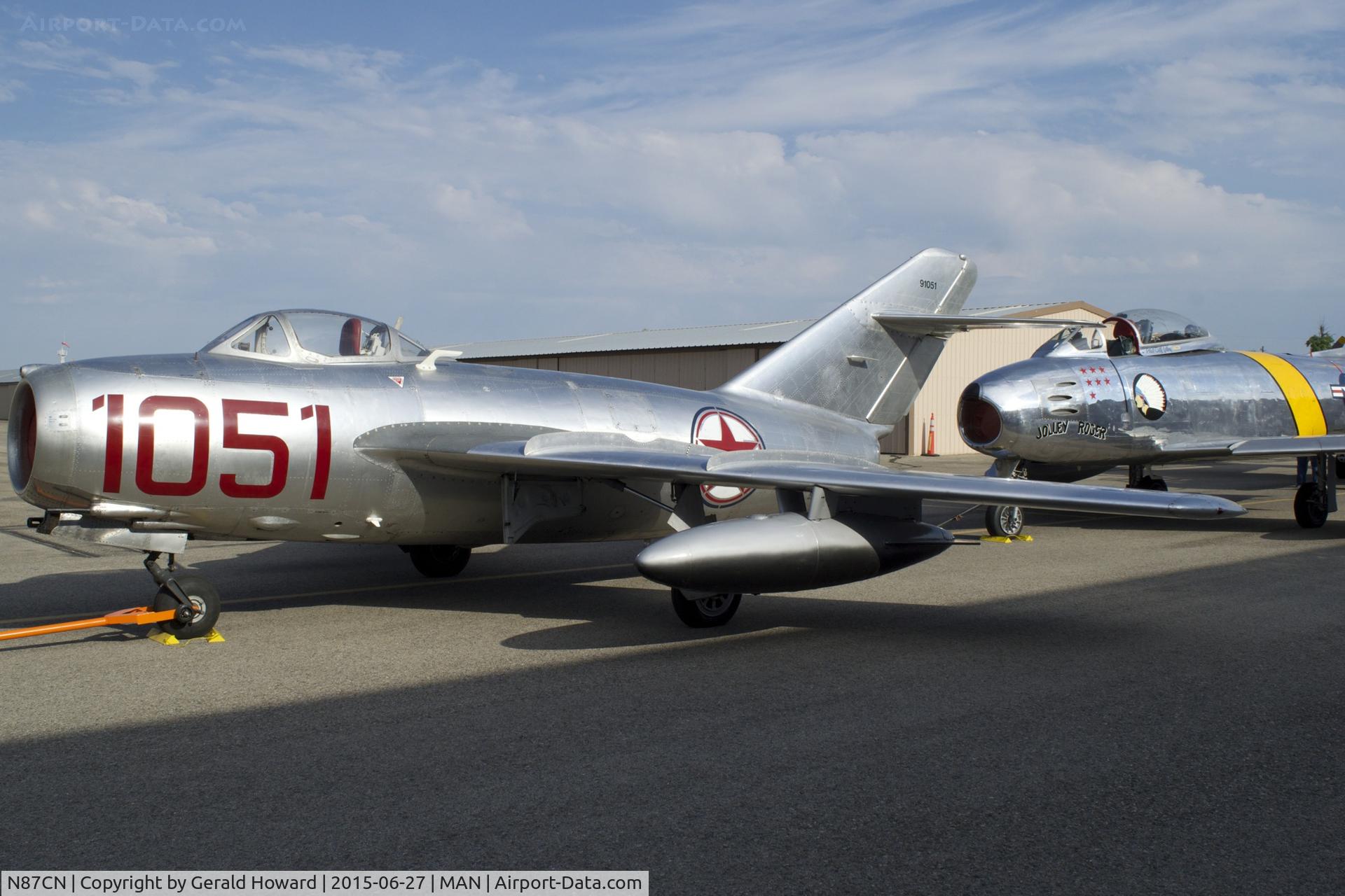 N87CN, Mikoyan-Gurevich MiG-15 C/N 910-51, On display during the air show in Nampa, Idaho.