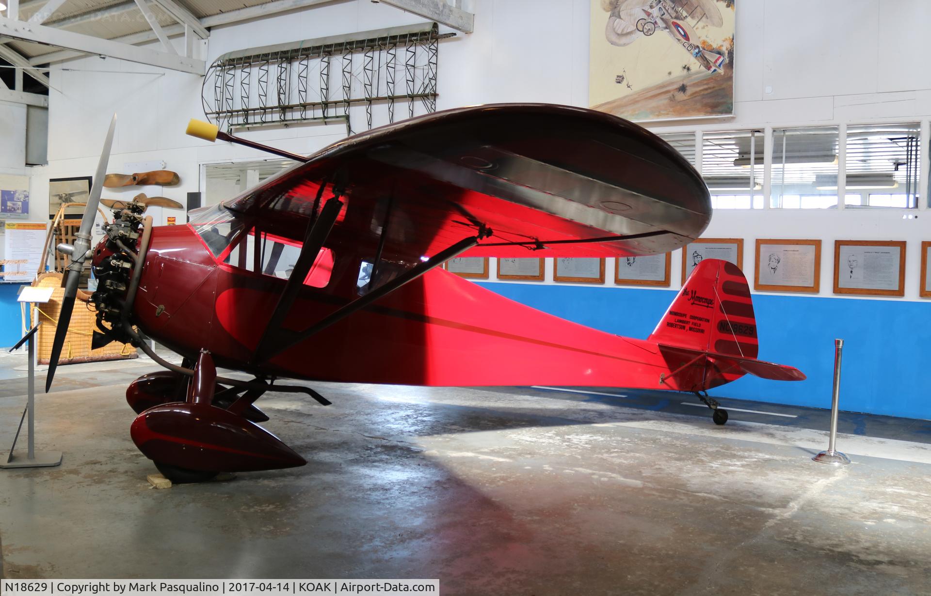 N18629, 1931 Monocoupe 110 C/N 6W00, Monocoupe 110