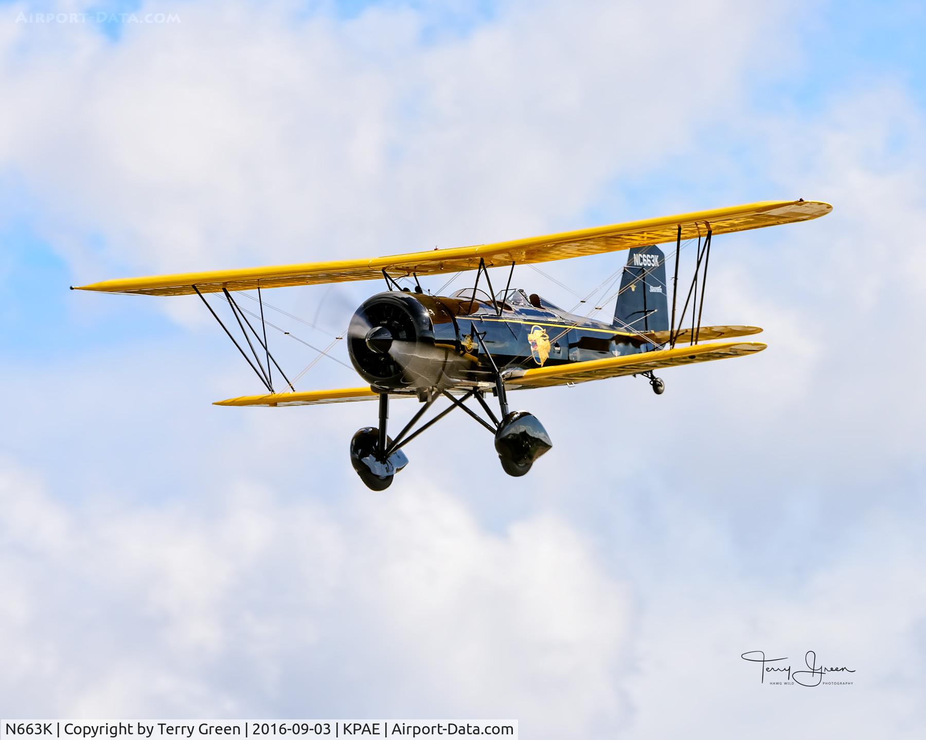 N663K, 1930 Stearman 4-E Junior Speedmail C/N 4005, Paine Field 2016 Vintage Aircraft Weekend