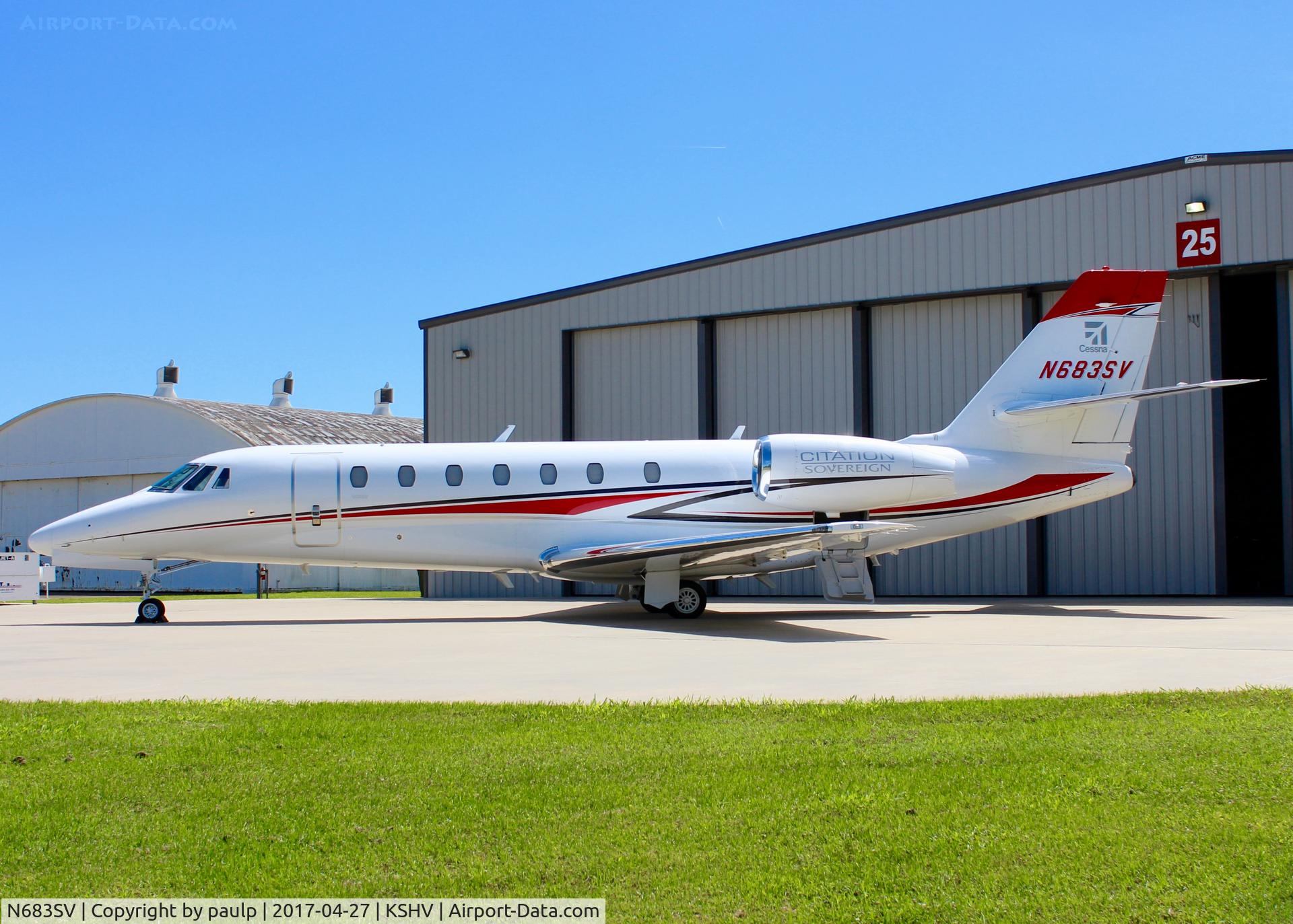 N683SV, 2005 Cessna 680 Citation Sovereign C/N 6800003, At Shreveport Regional.