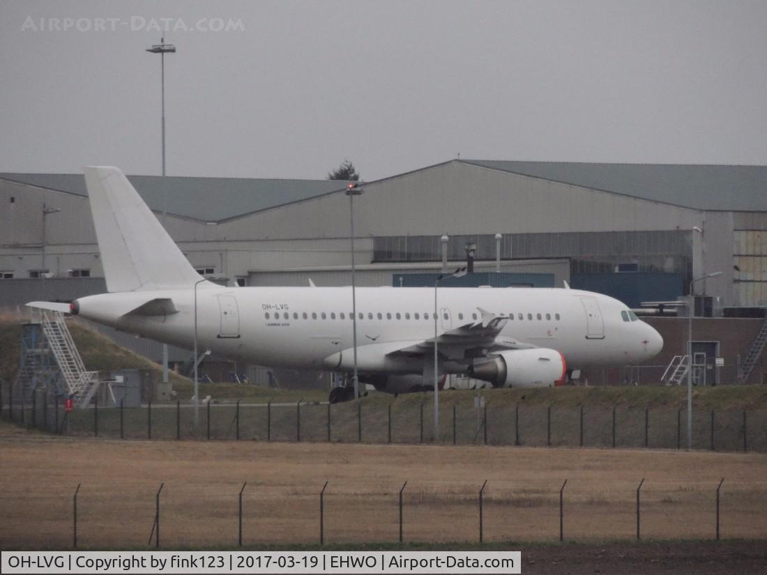 OH-LVG, 2003 Airbus A319-112 C/N 1916, ex finnair parked at wonesdrecht