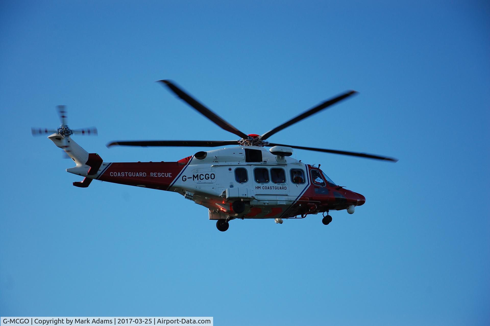 G-MCGO, 2014 AgustaWestland AW189 C/N 92002, Based at Coastguard Hangar Solent Airport, Lee-on-the-Solent, Hampshire, England. Call sign CG175.