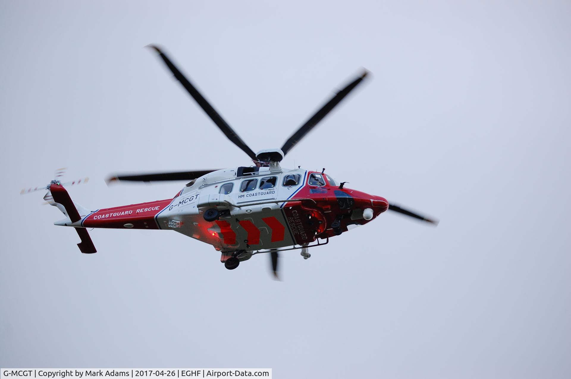 G-MCGT, 2014 AgustaWestland AW189 C/N 92006, Coming into land at Solent Airport, Hampshire, England