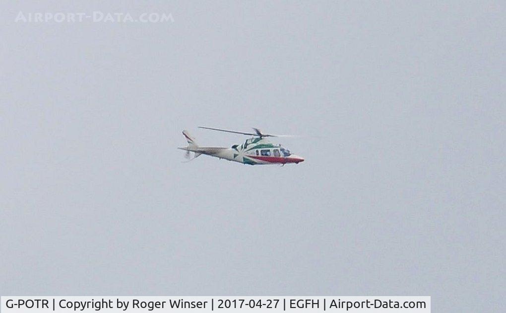 G-POTR, 1999 Agusta A-109E Power C/N 11043, Approaching Swansea Airport, Callsign Castle 07.