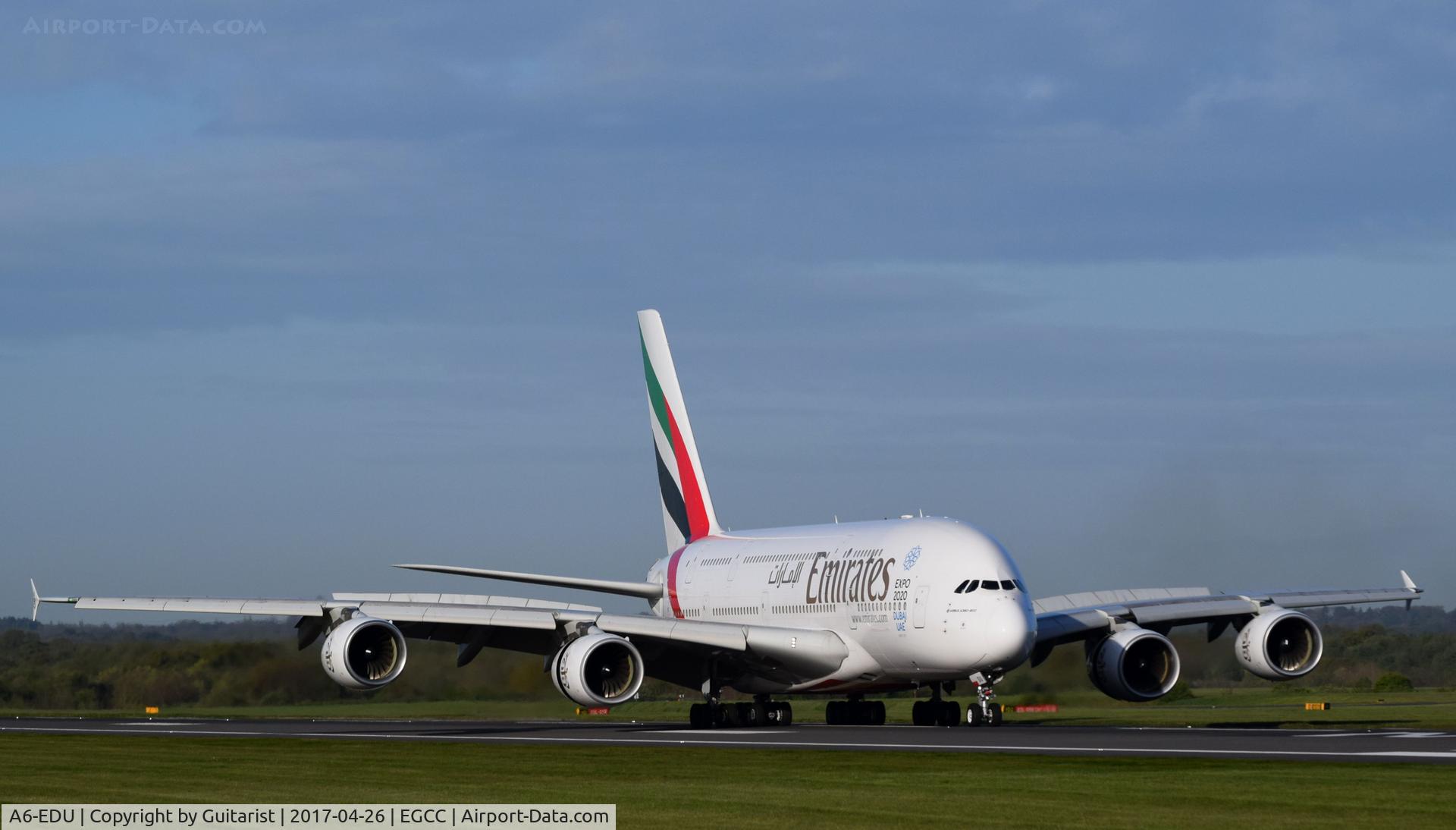A6-EDU, 2011 Airbus A380-861 C/N 098, At Manchester