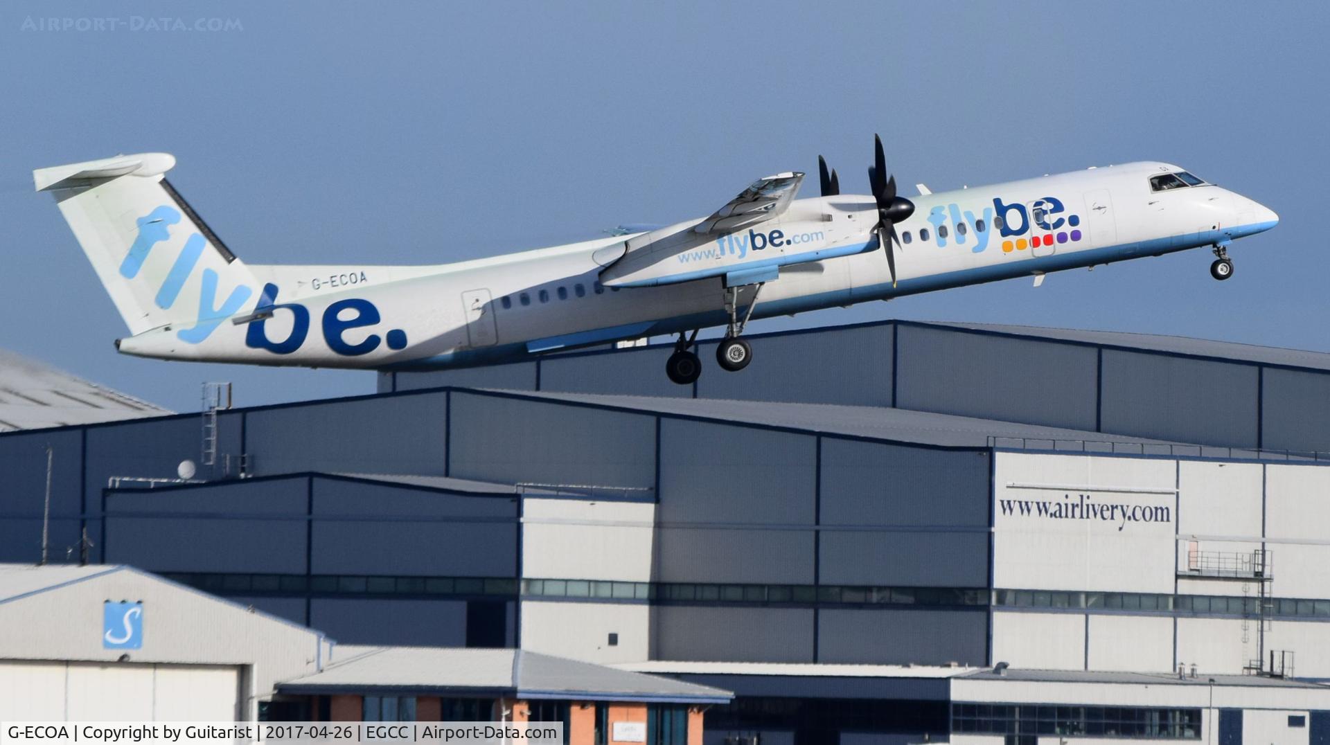 G-ECOA, 2007 De Havilland Canada DHC-8-402Q Dash 8 C/N 4180, At Manchester