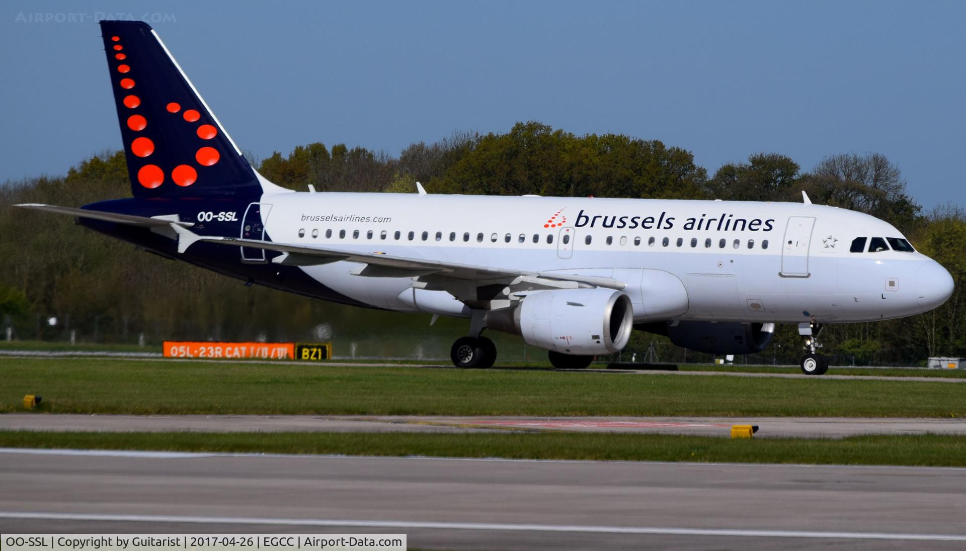 OO-SSL, 2002 Airbus A319-111 C/N 1803, At Manchester