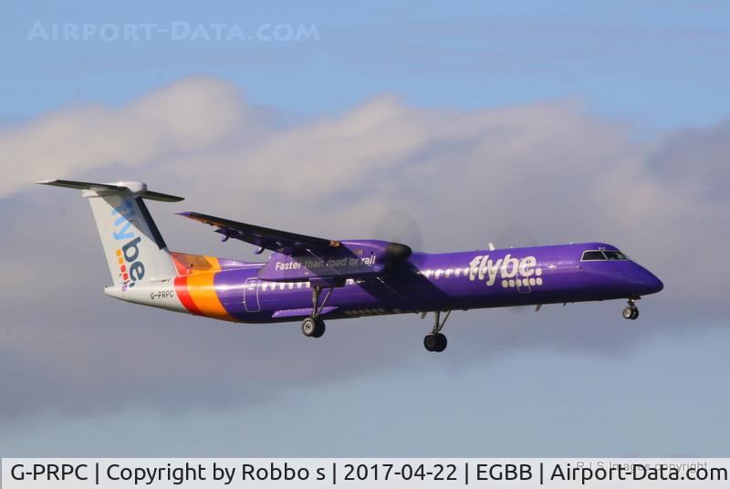 G-PRPC, 2010 Bombardier DHC-8-402 Dash 8 C/N 4338, G-PRPC DHC-8 Q 400 of Flybe seen at Birmingham Airport.
