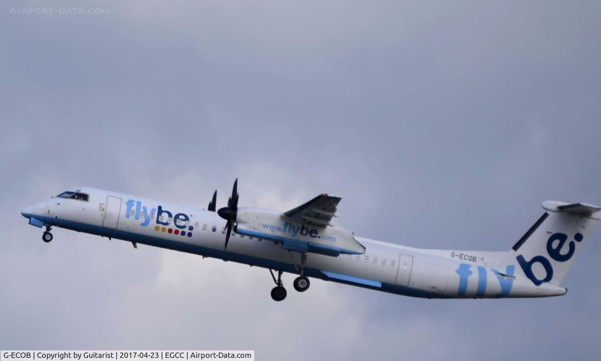 G-ECOB, 2007 De Havilland Canada DHC-8-402Q Dash 8 C/N 4185, At Manchester