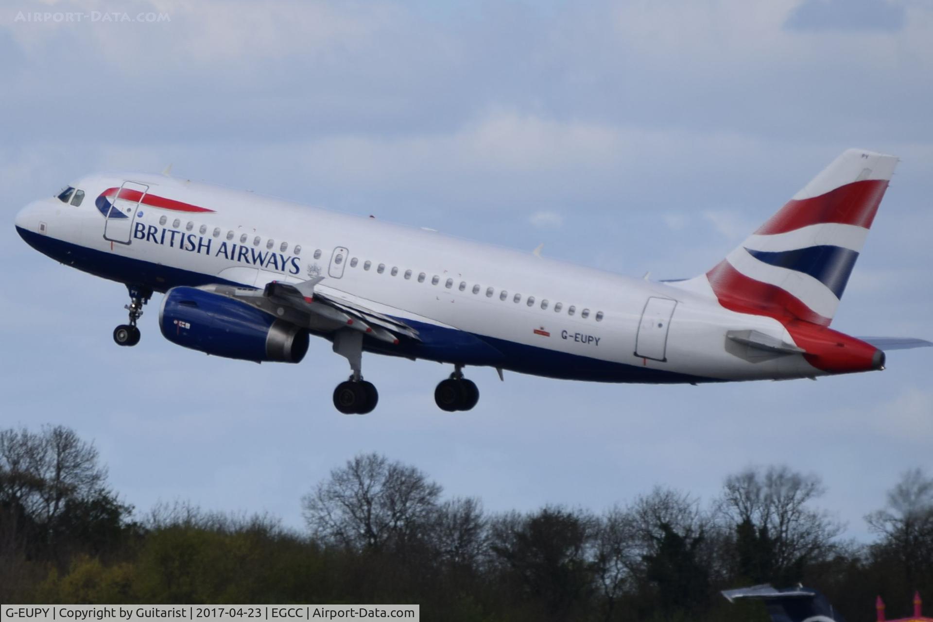 G-EUPY, 2001 Airbus A319-131 C/N 1466, At Manchester