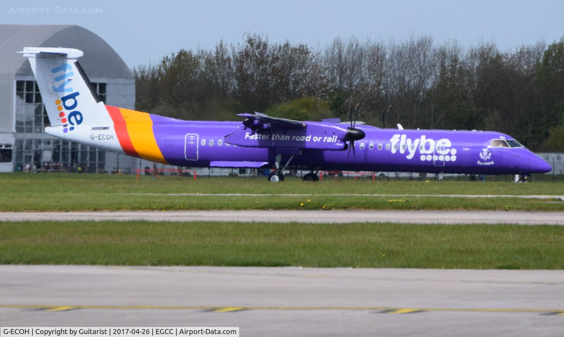 G-ECOH, 2008 De Havilland Canada DHC-8-402Q Dash 8 C/N 4221, At Manchester