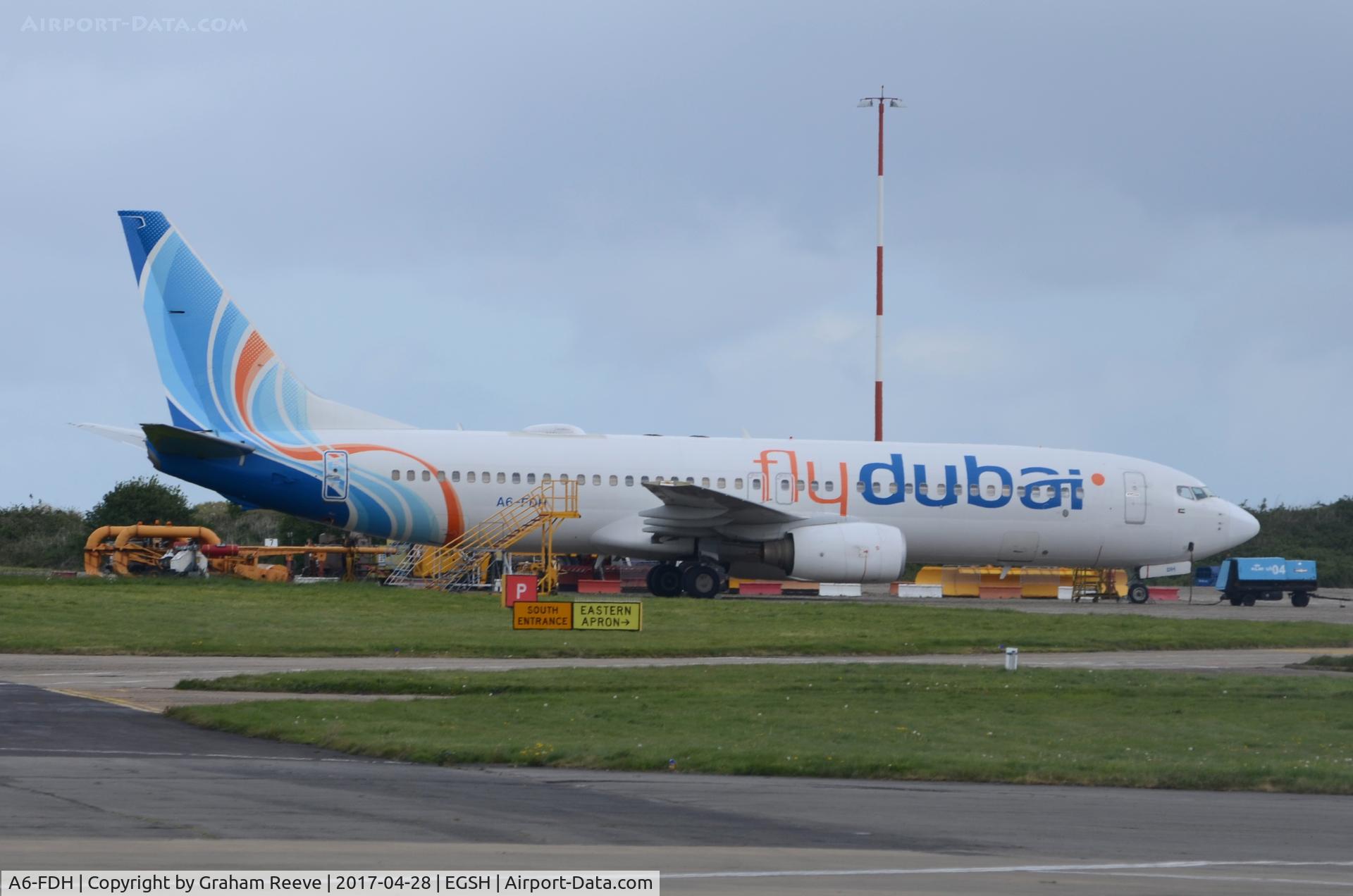 A6-FDH, 2010 Boeing 737-8KN C/N 31716, Parked at Norwich.