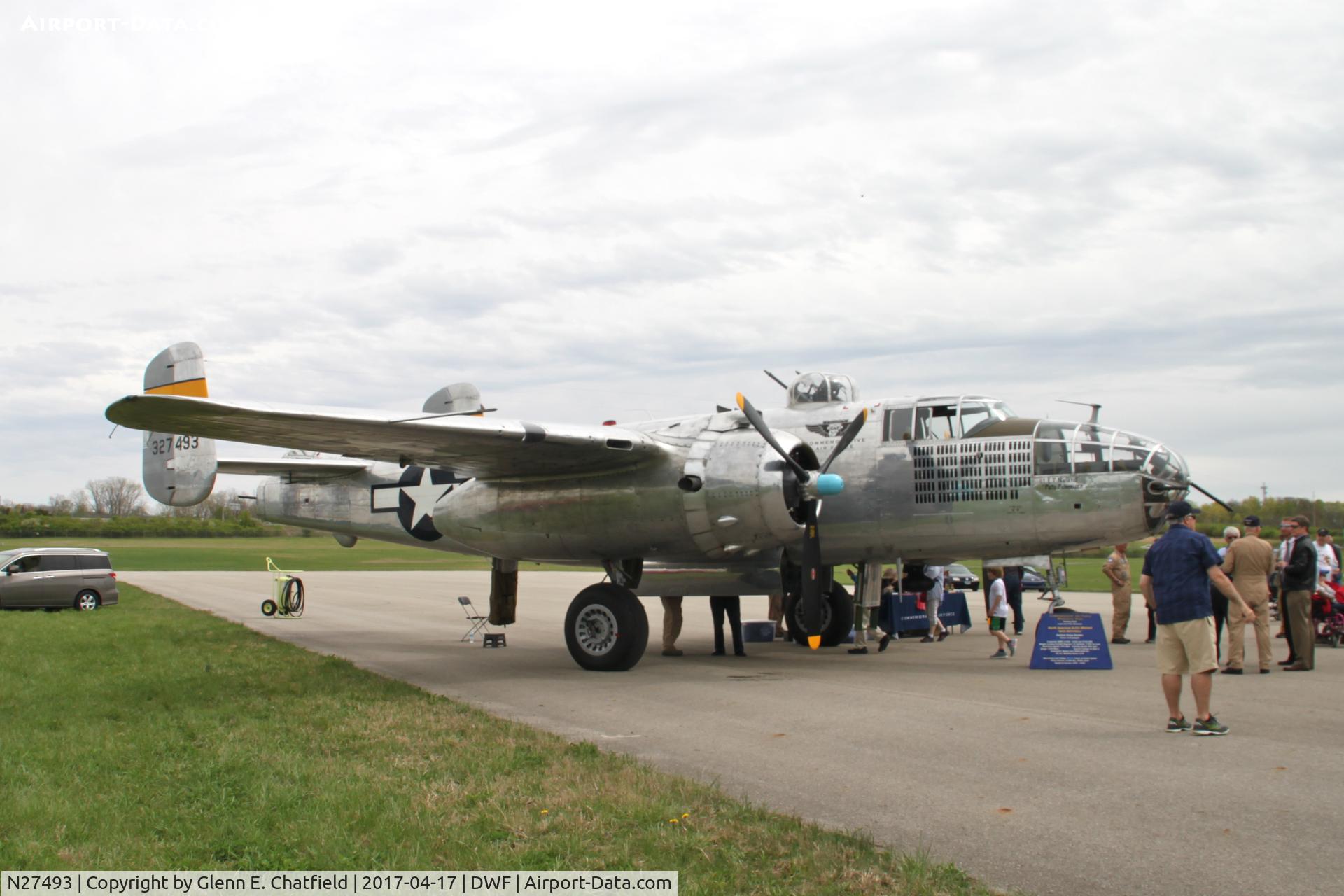 N27493, 1944 North American TB-25K Mitchell C/N 44-29869/108-33144, 75th Anniversary of the Doolittle Tokyo raid at Wright Field, WPAFB, OH